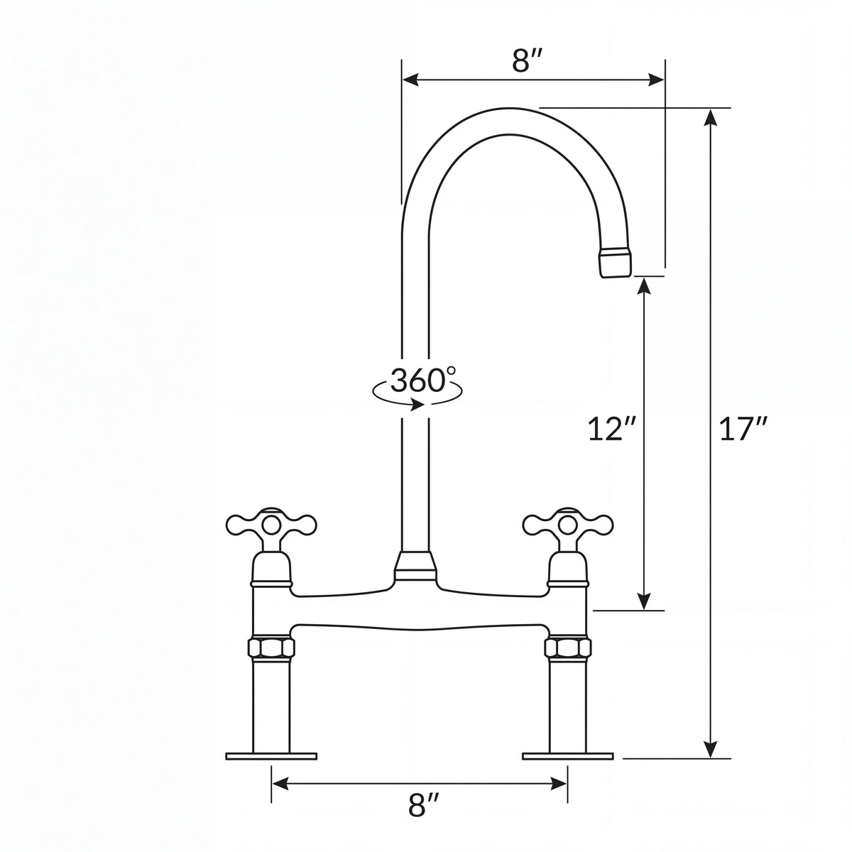 Kamo Bridge Kitchen Faucet technical document 1