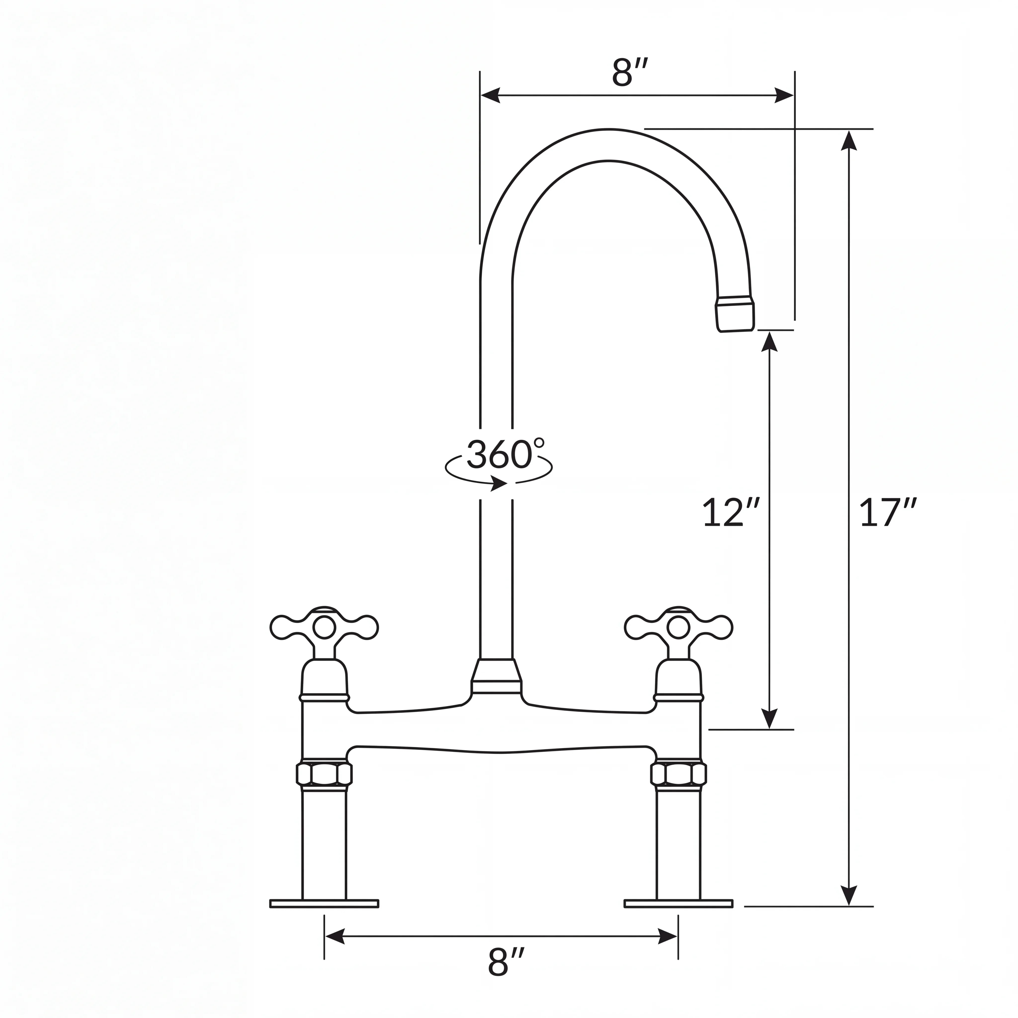 Polished Nickel Bridge Kitchen Faucet