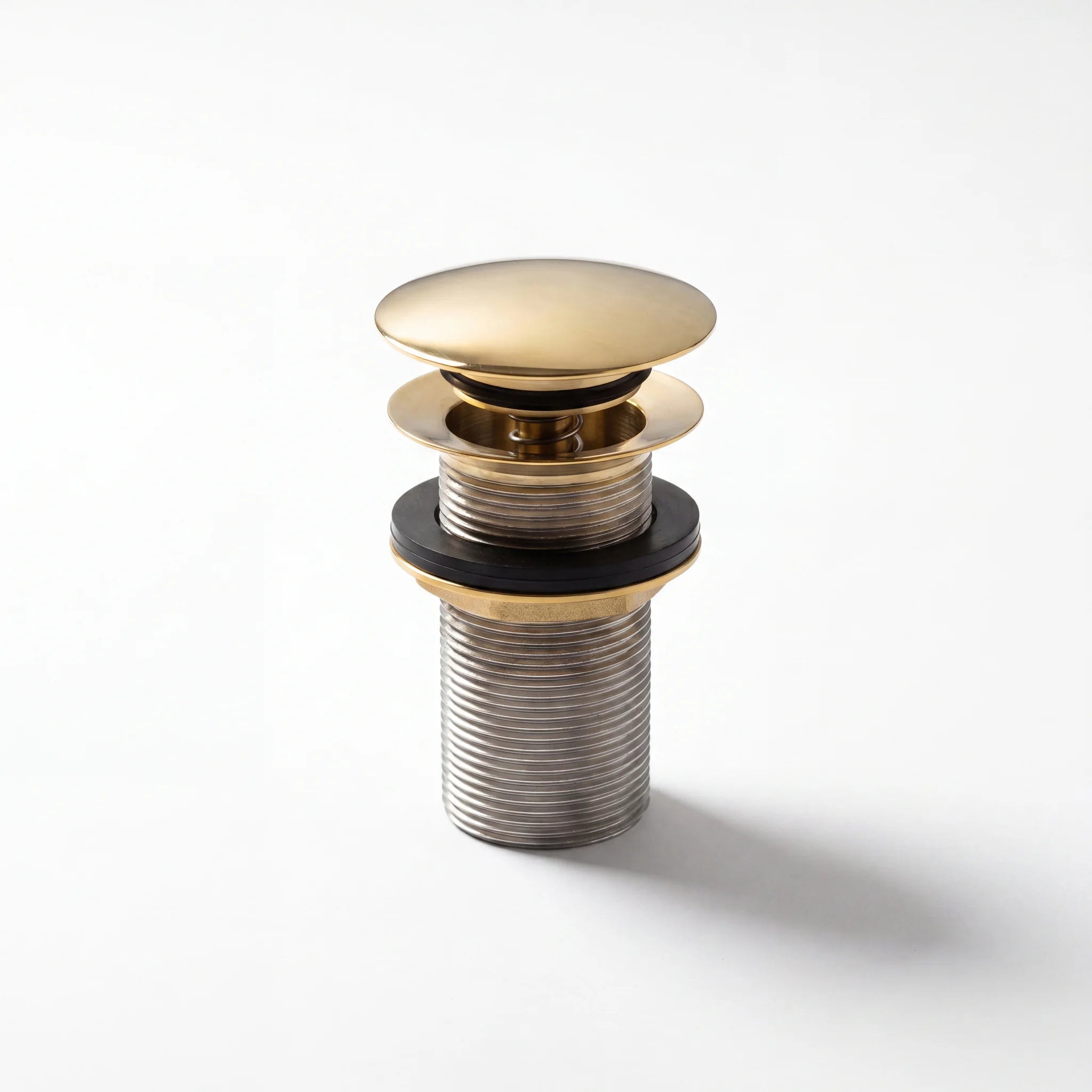 Solid Unlacquered Brass Pop-Up Drain