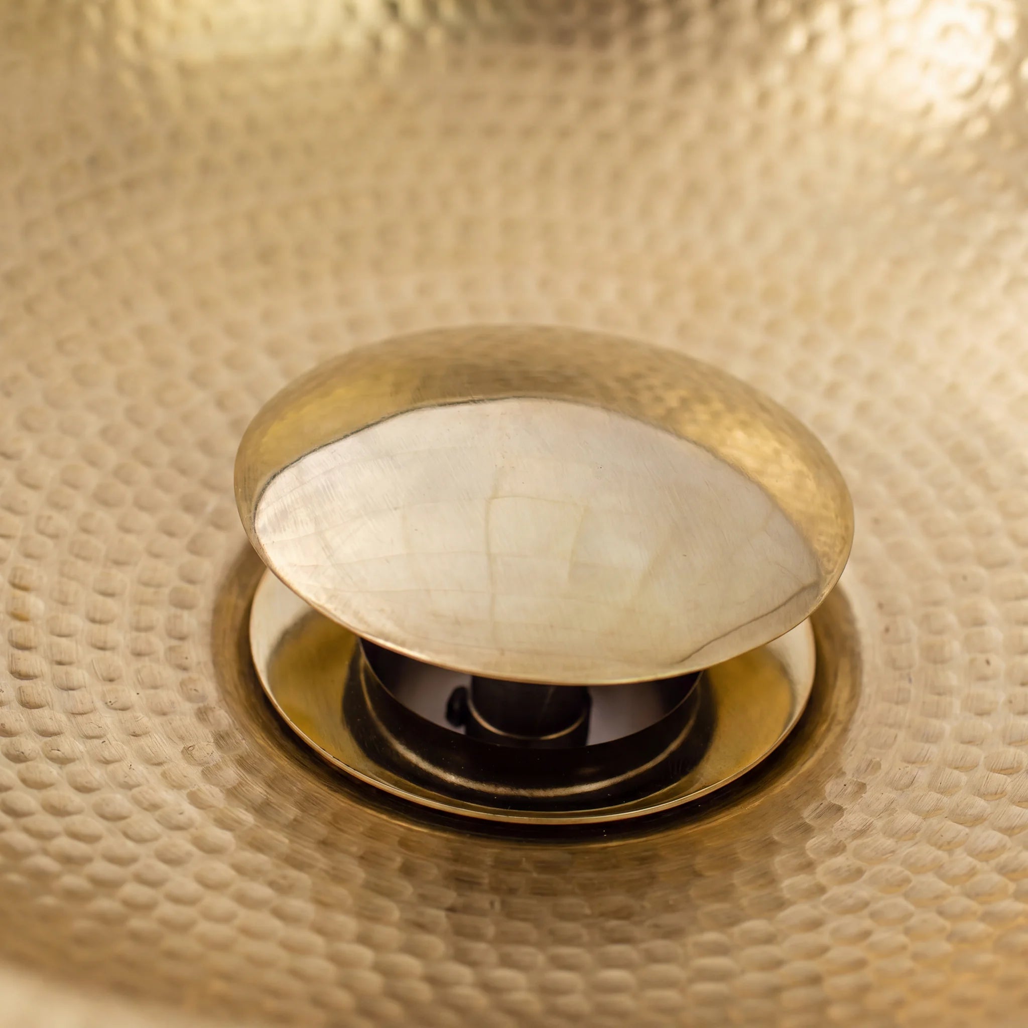Solid Unlacquered Brass Pop-Up Drain