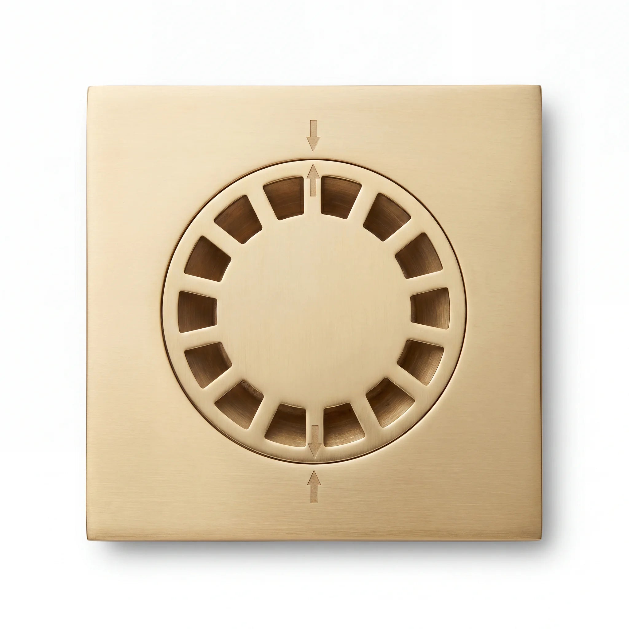 Unlacquered Brass Square Floor Drain