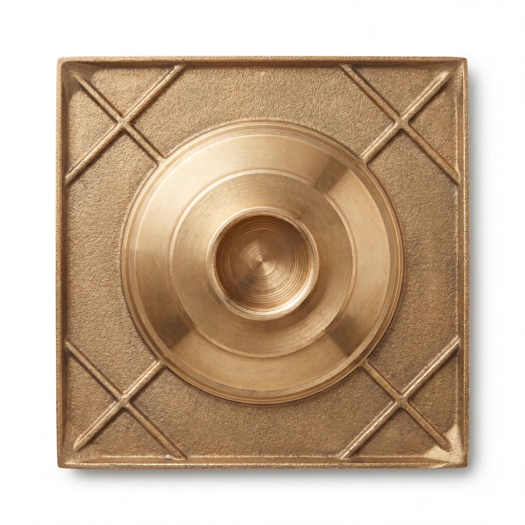 Unlacquered Brass Square Floor Drain