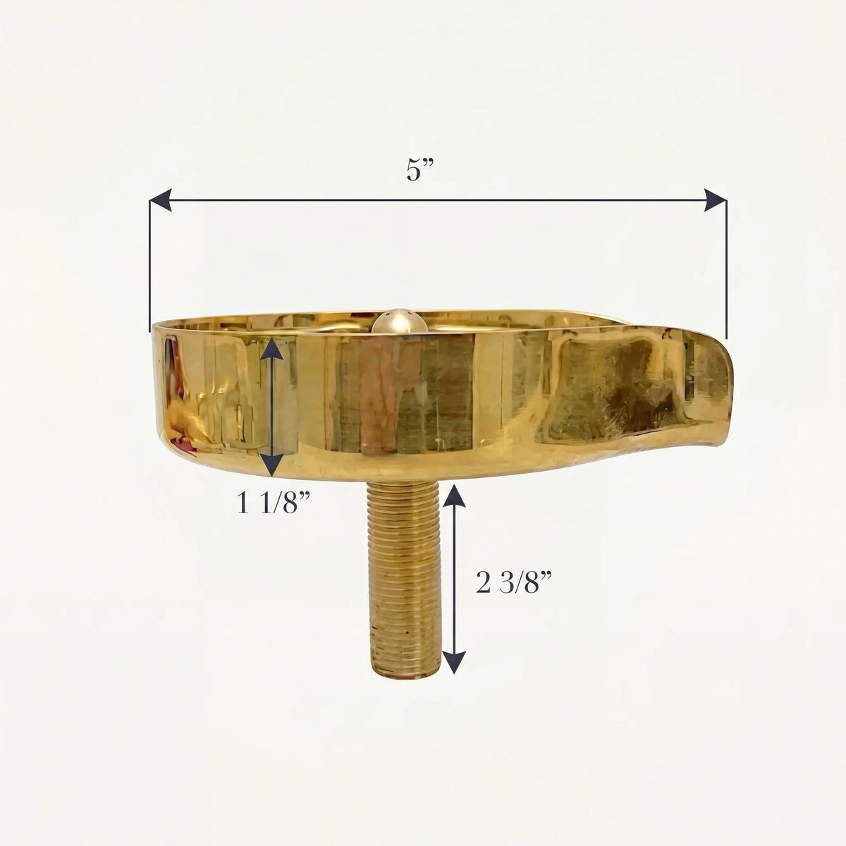 Solid Unlacquered Brass Glass Rinser for Kitchen Sinks technical document 1