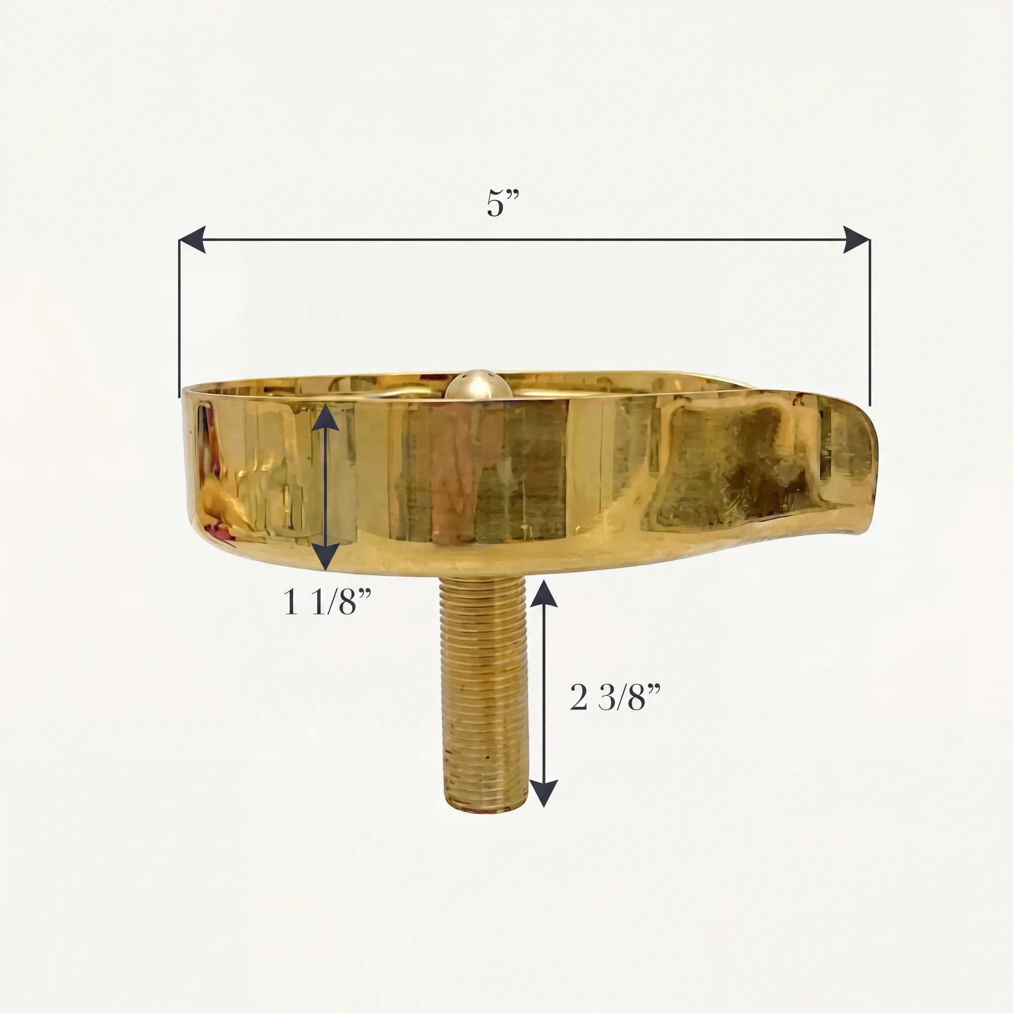 Solid Unlacquered Brass Glass Rinser for Kitchen Sinks