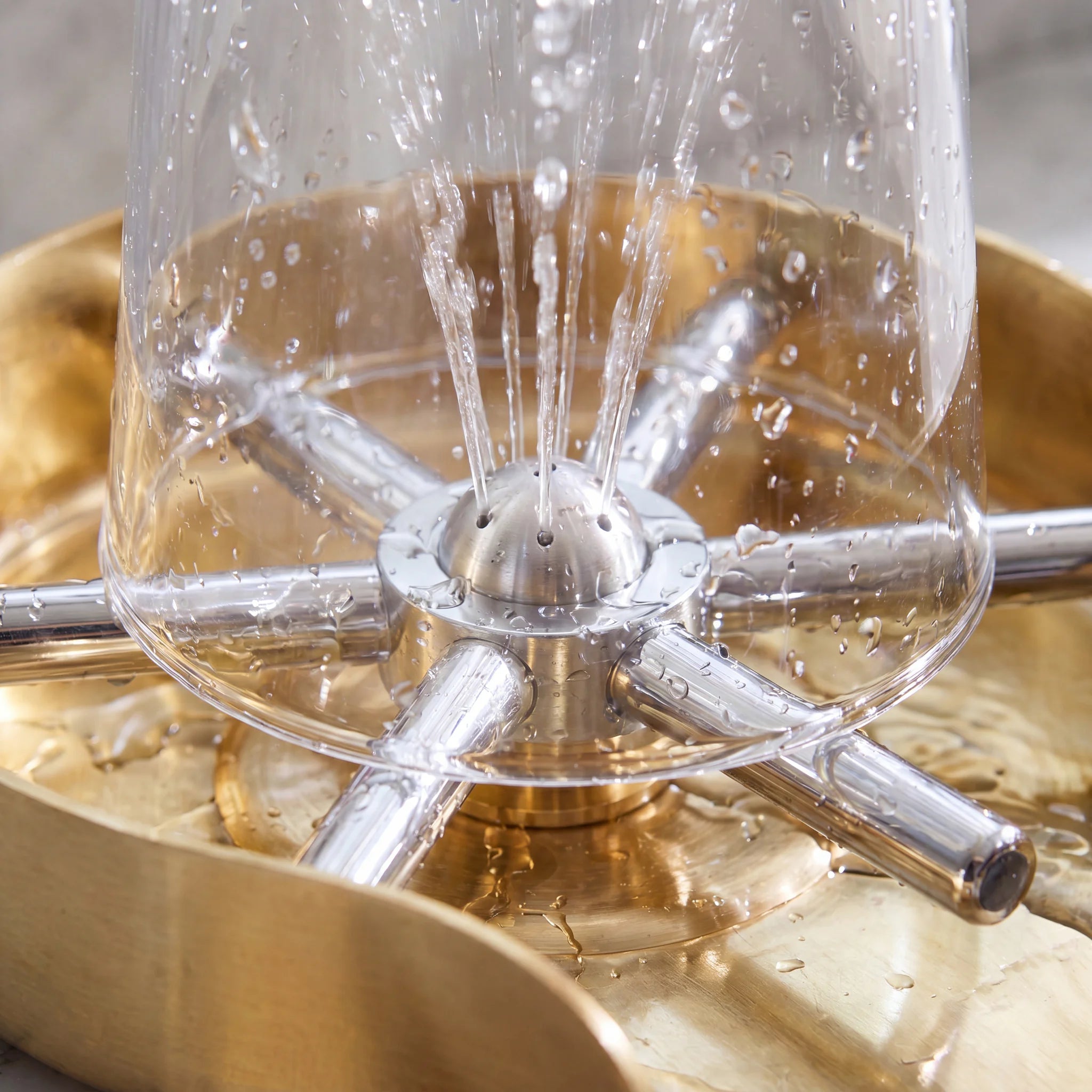 Solid Unlacquered Brass Glass Rinser for Kitchen Sinks