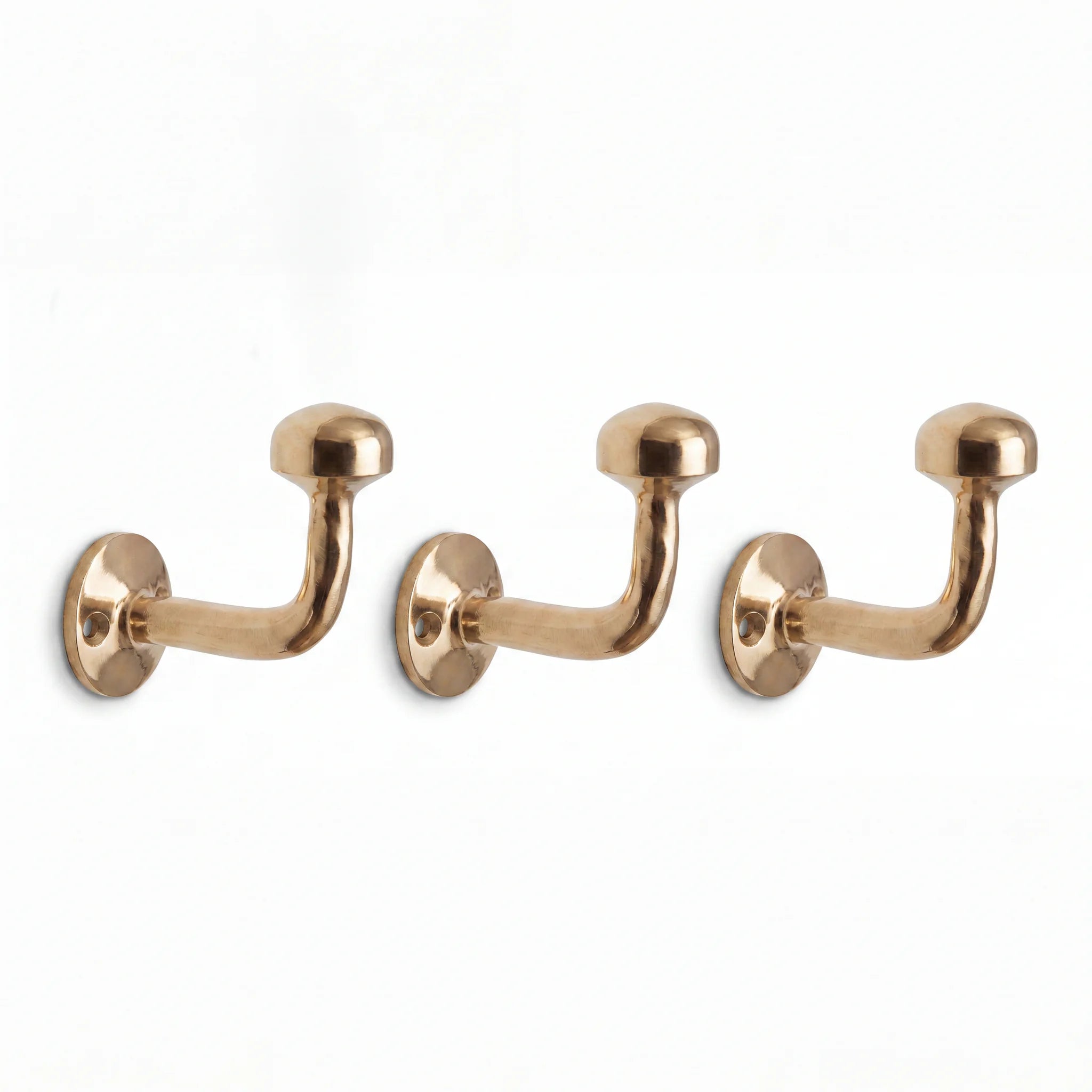 Solid Unlacquered Brass Wall Hook