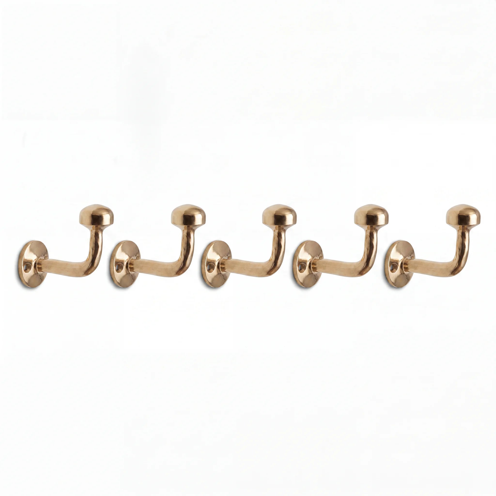 Solid Unlacquered Brass Wall Hook