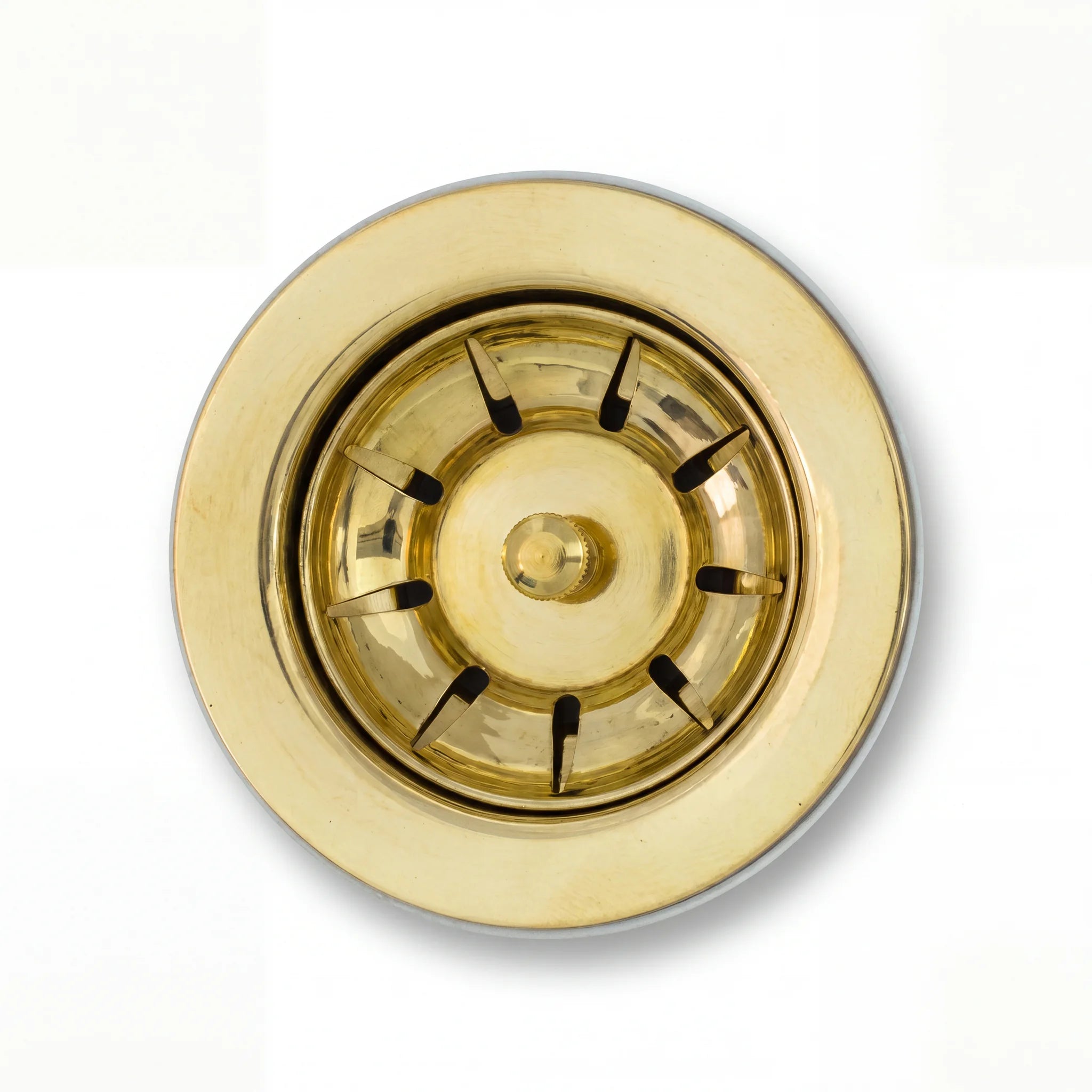 Solid Unlacquered Brass & Copper Drop-In Sink Strainer
