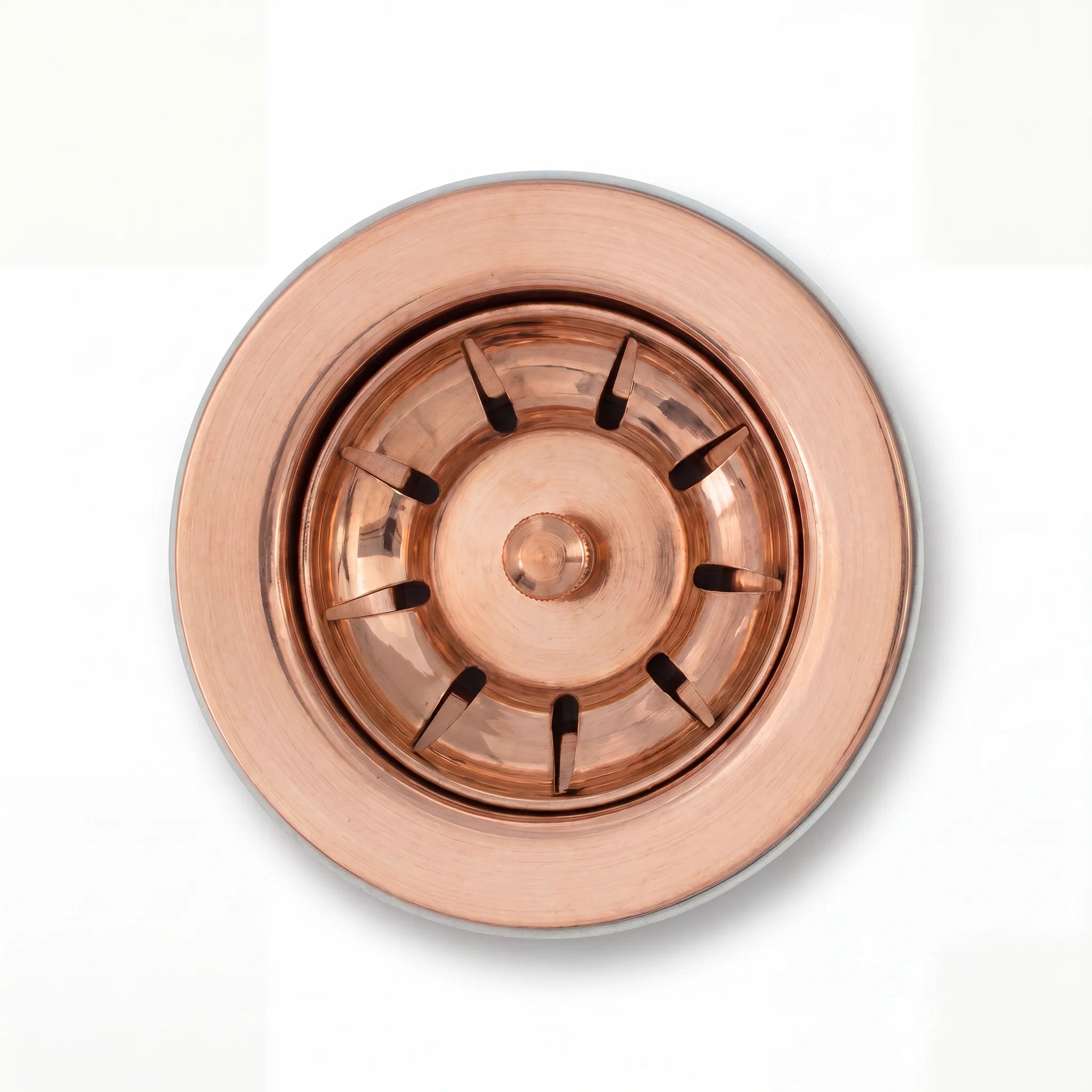 Solid Unlacquered Brass & Copper Drop-In Sink Strainer
