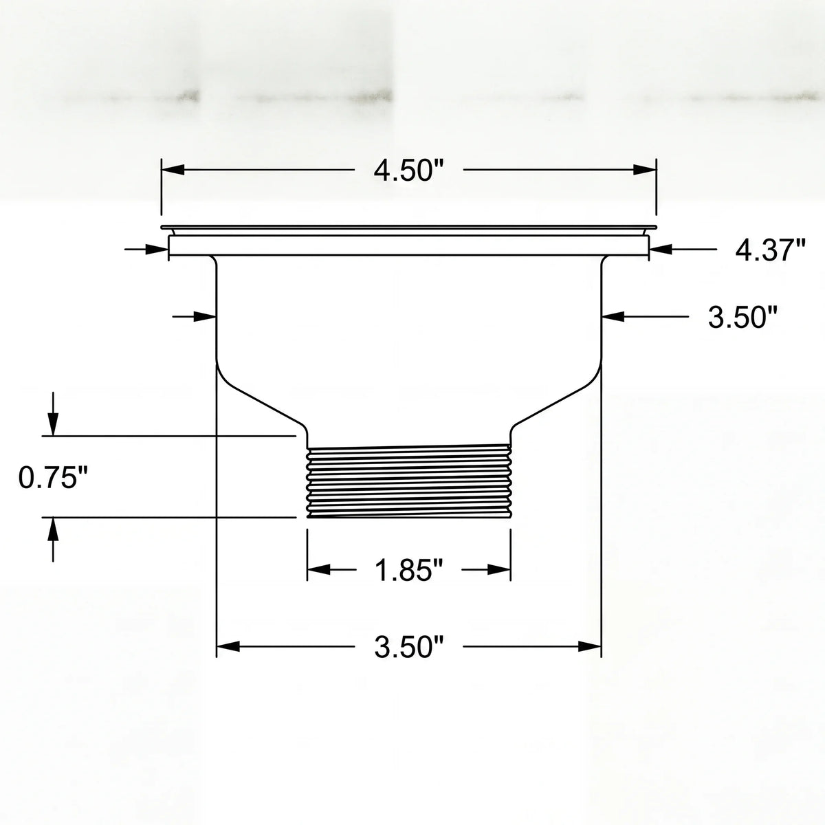 Solid Unlacquered Brass & Copper Drop-In Sink Strainer technical document 1