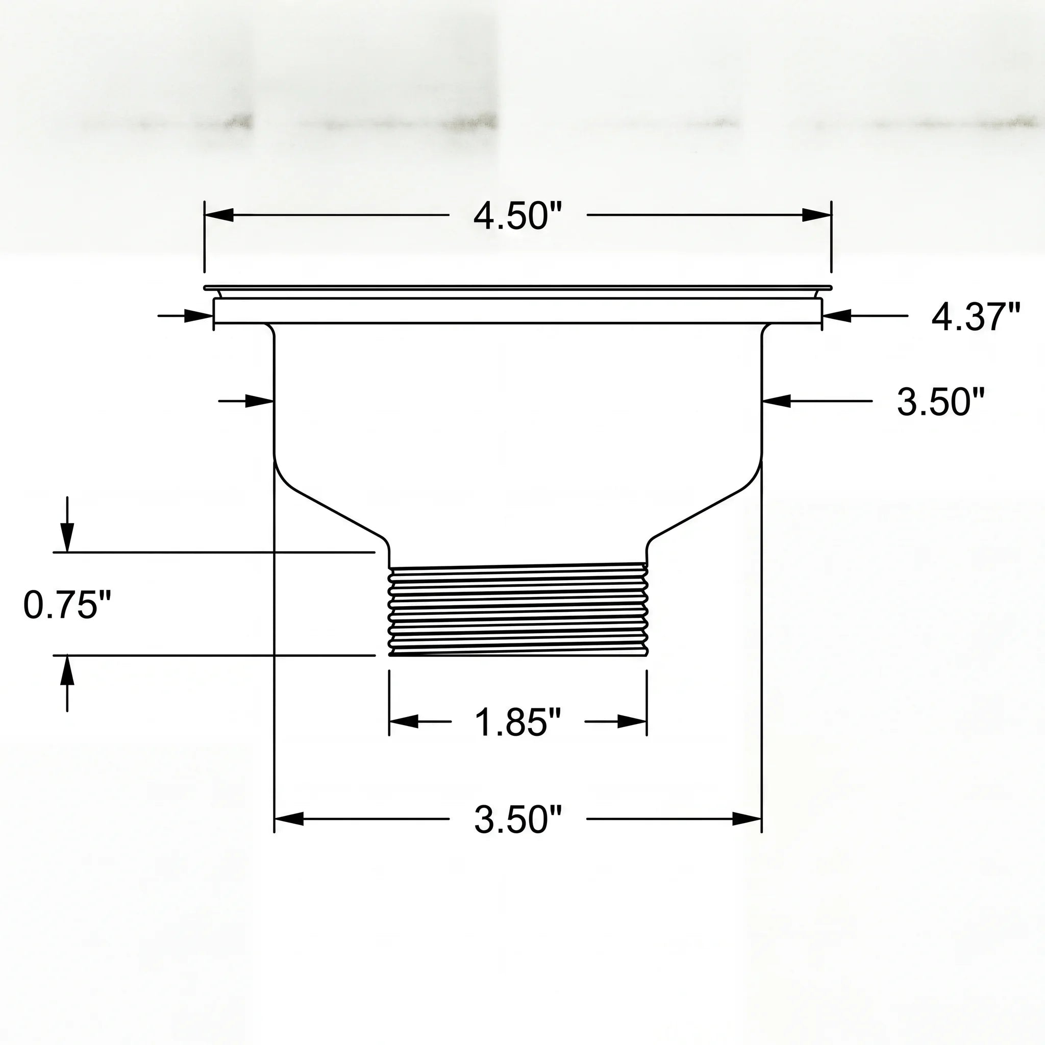 Solid Unlacquered Brass & Copper Drop-In Sink Strainer