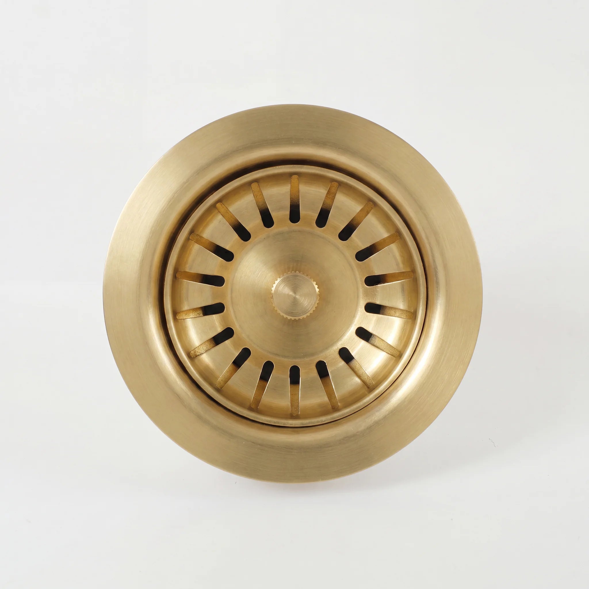 Unlacquered Brass Strainer Basket With Stopper