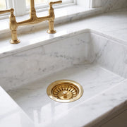 Unlacquered Brass Strainer Basket With Stopper