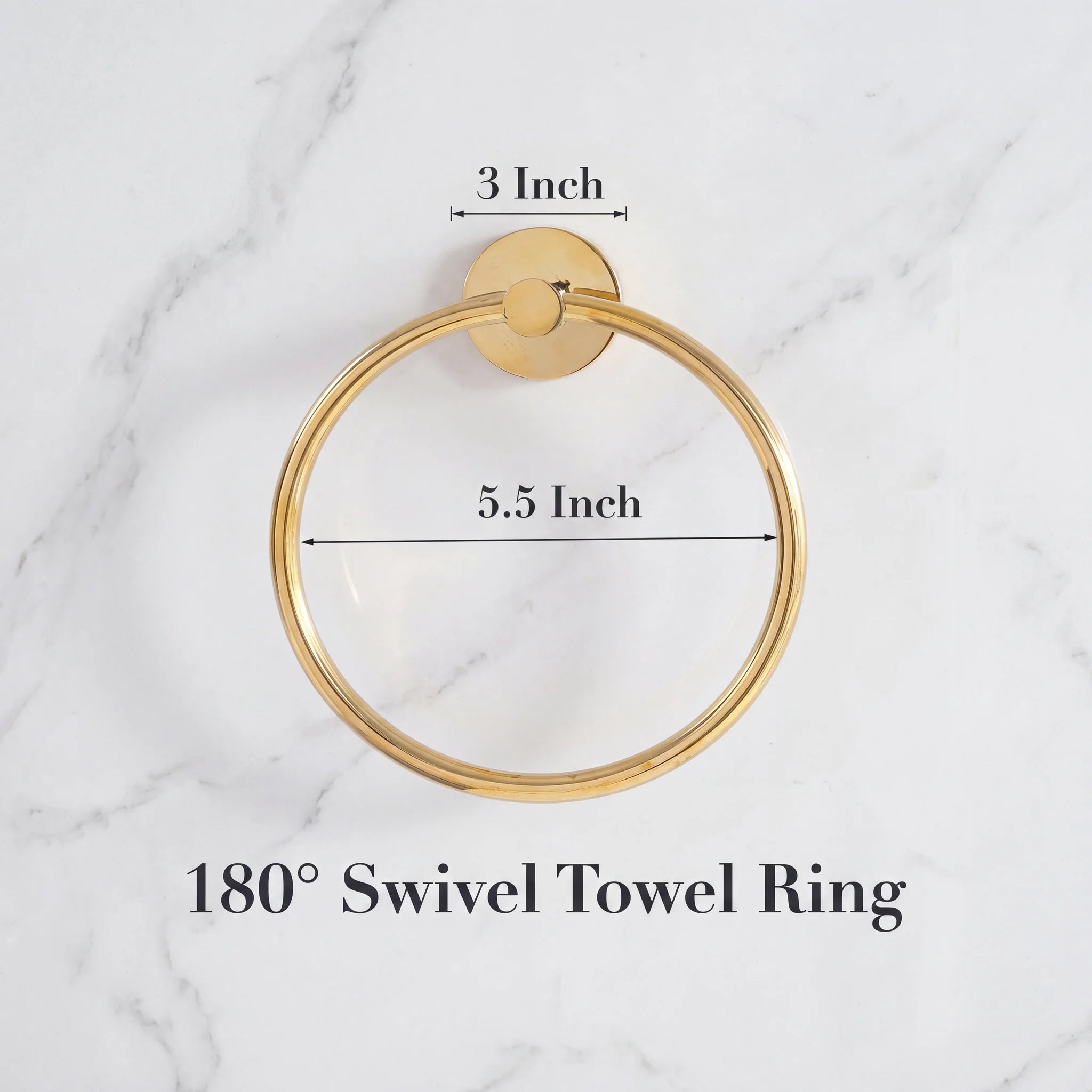 Unlacquered Brass Towel Holder Ring