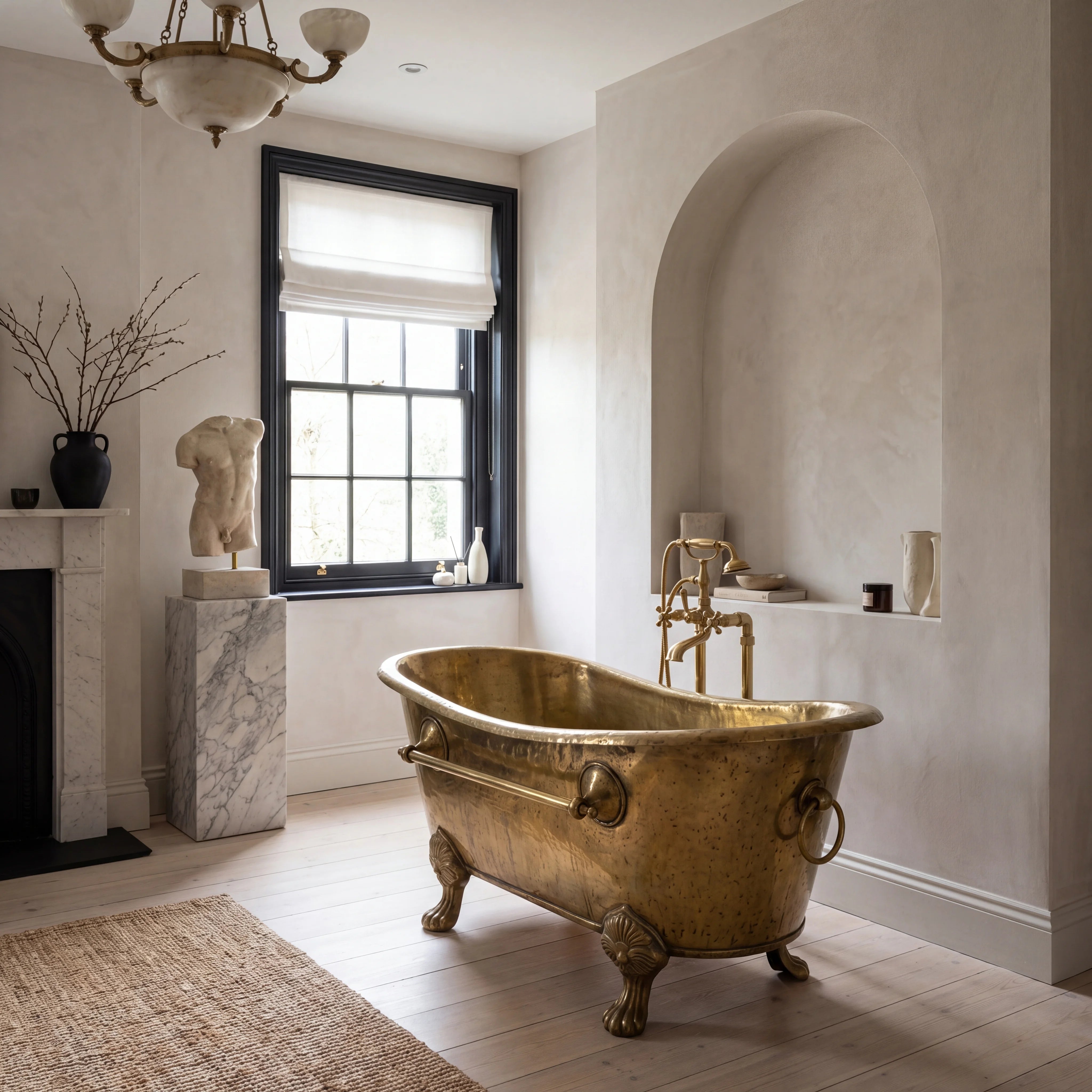Antique Brass Clawfoot Bathtub