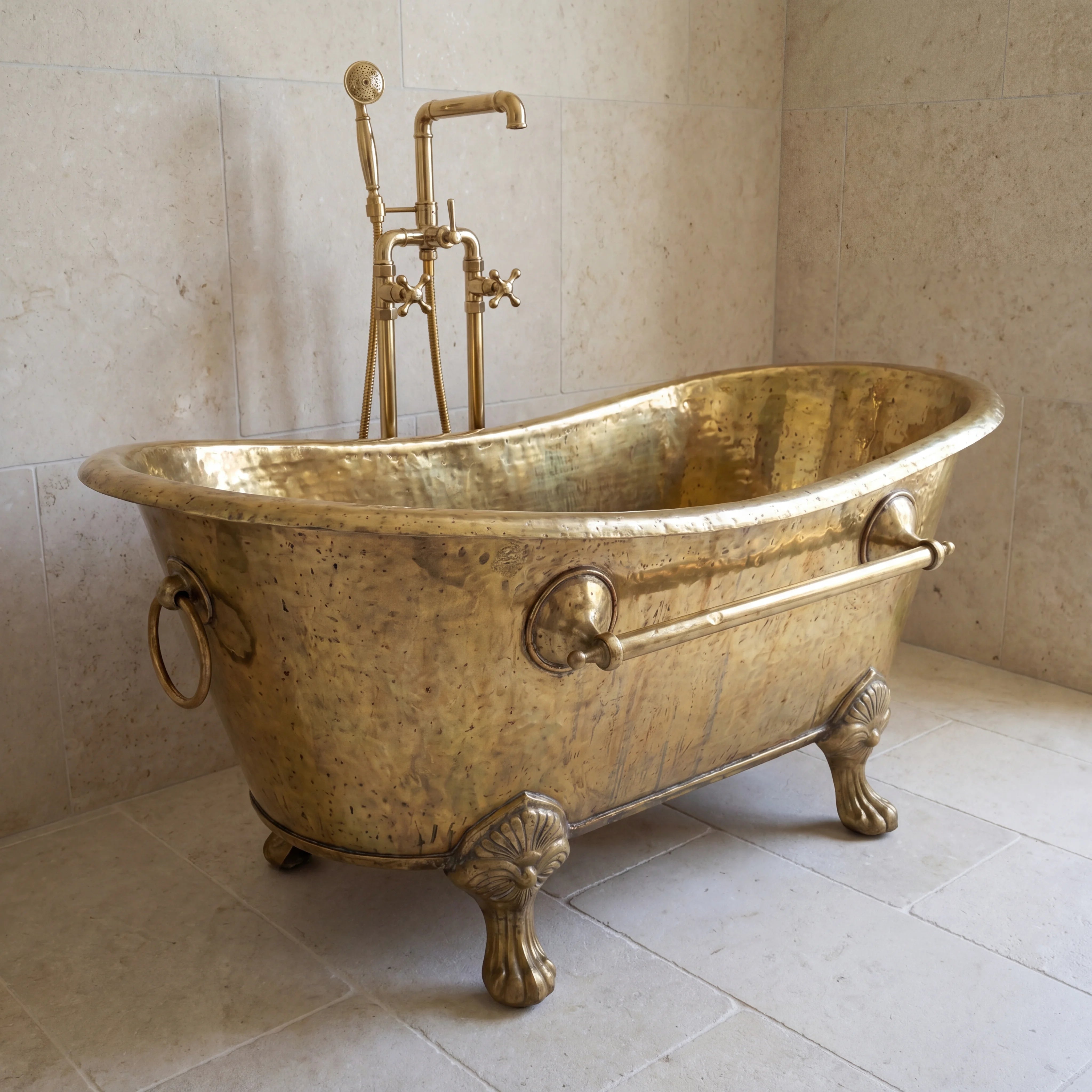 Antique Brass Clawfoot Bathtub
