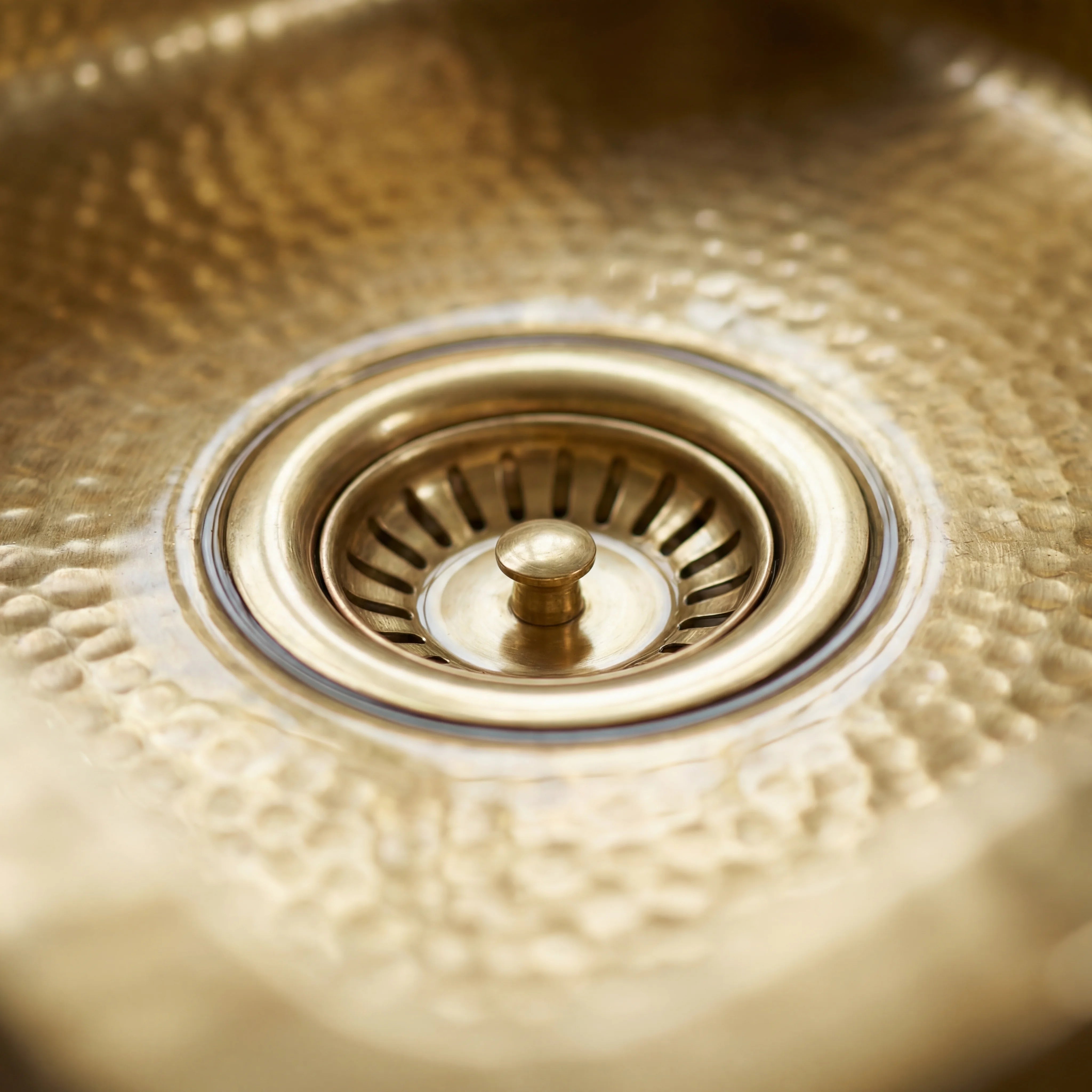 Brass Farmhouse Sink with Ring Handles