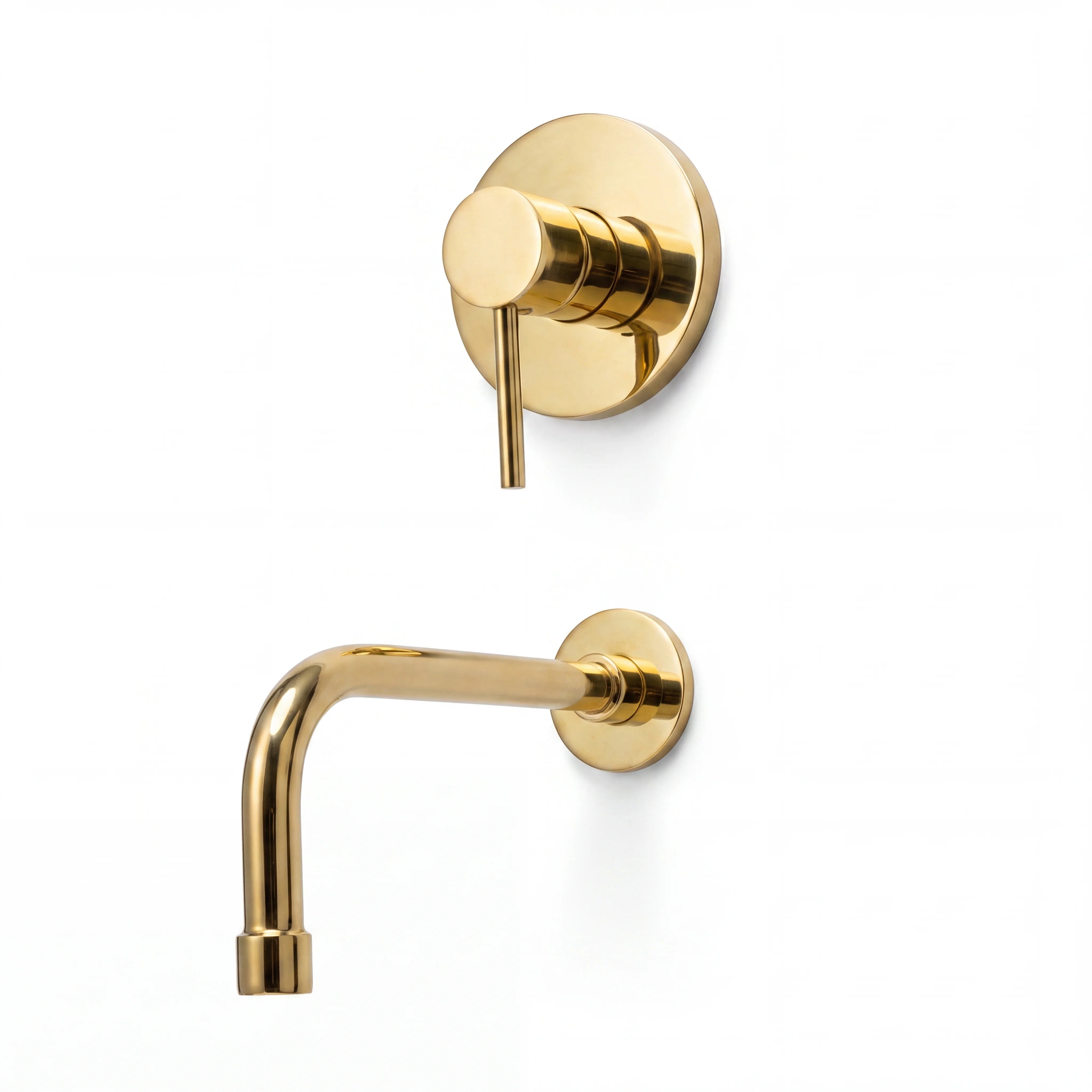 Antique Brass Wall Mounted Tub Filler