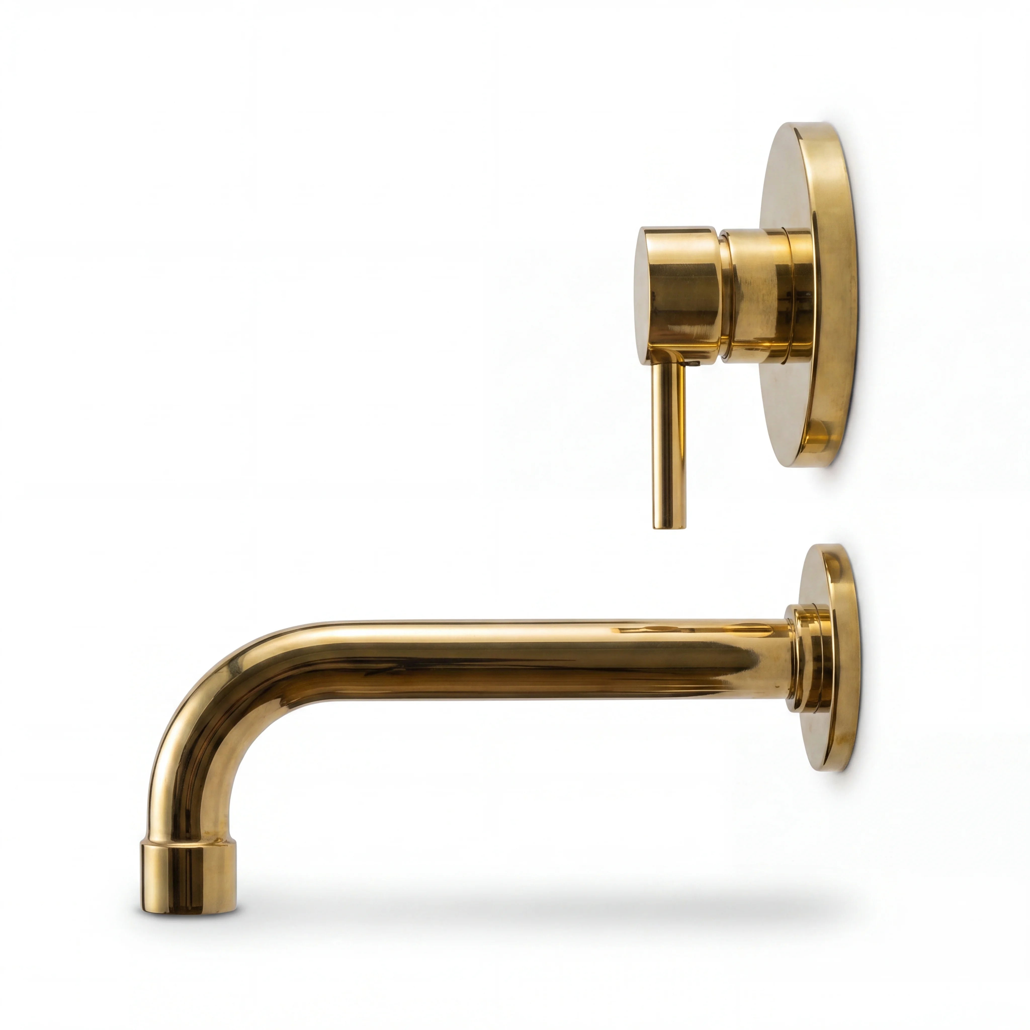 Antique Brass Wall Mounted Tub Filler