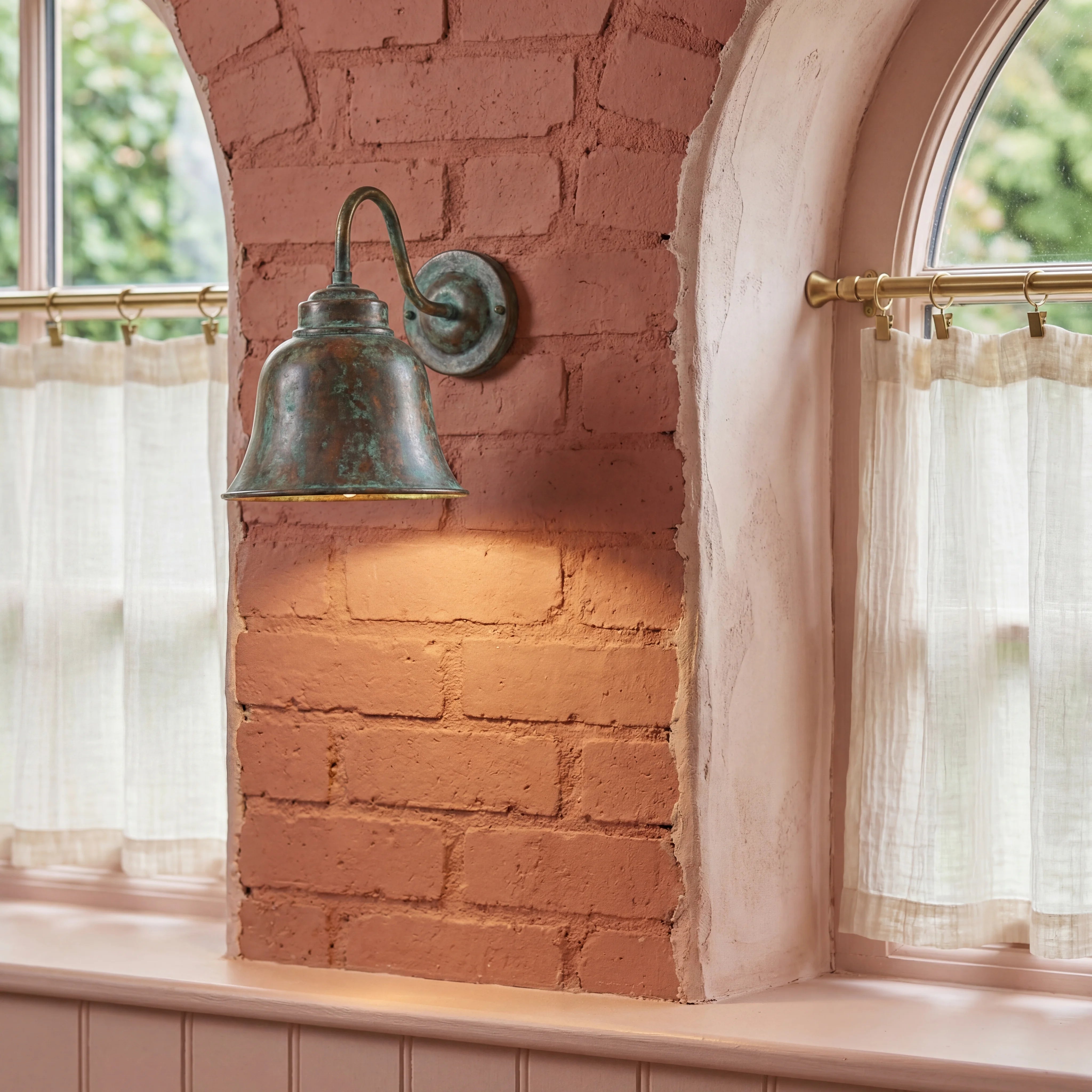 Cloche Antique Copper Lamp Wall Sconce