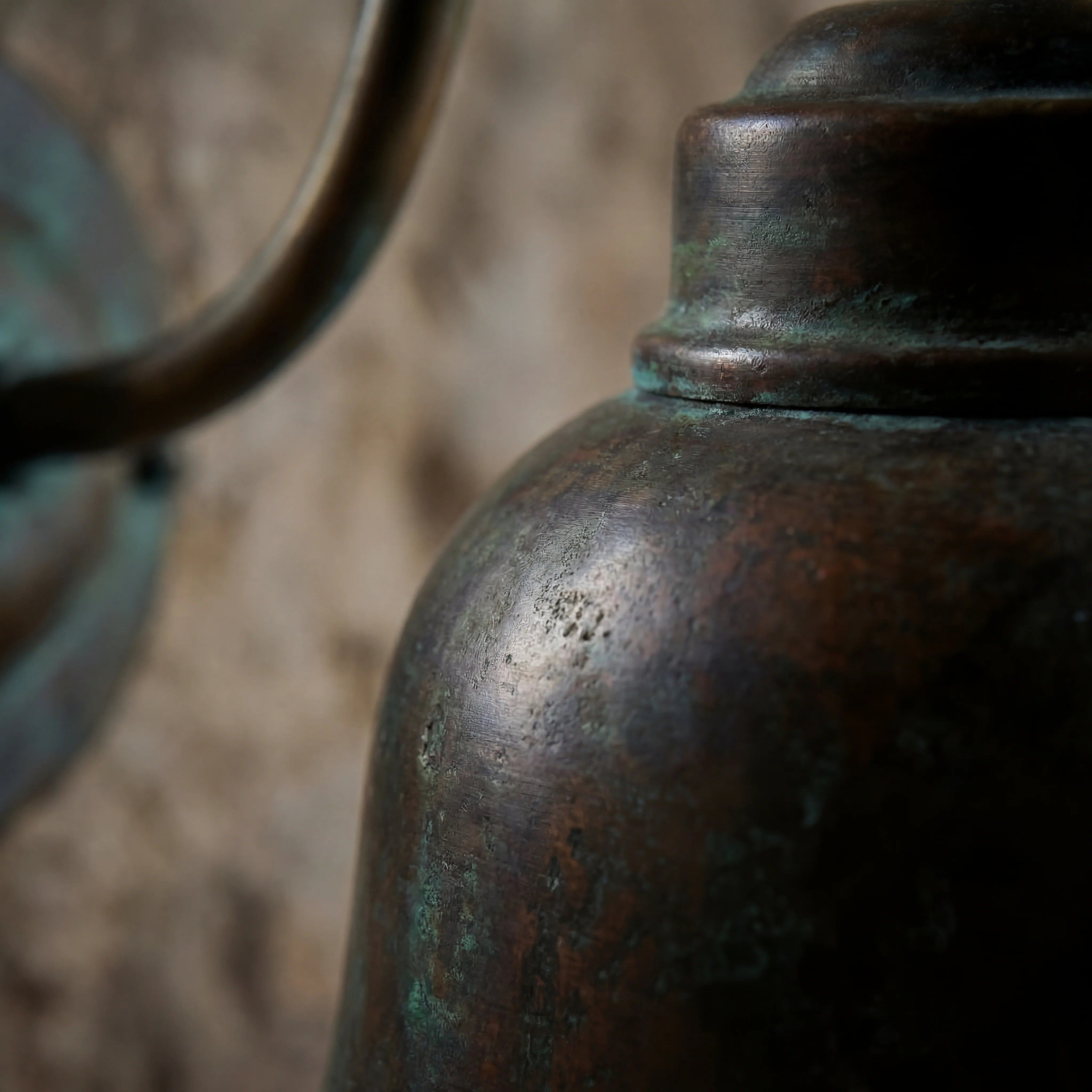 Cloche Antique Copper Lamp Wall Sconce