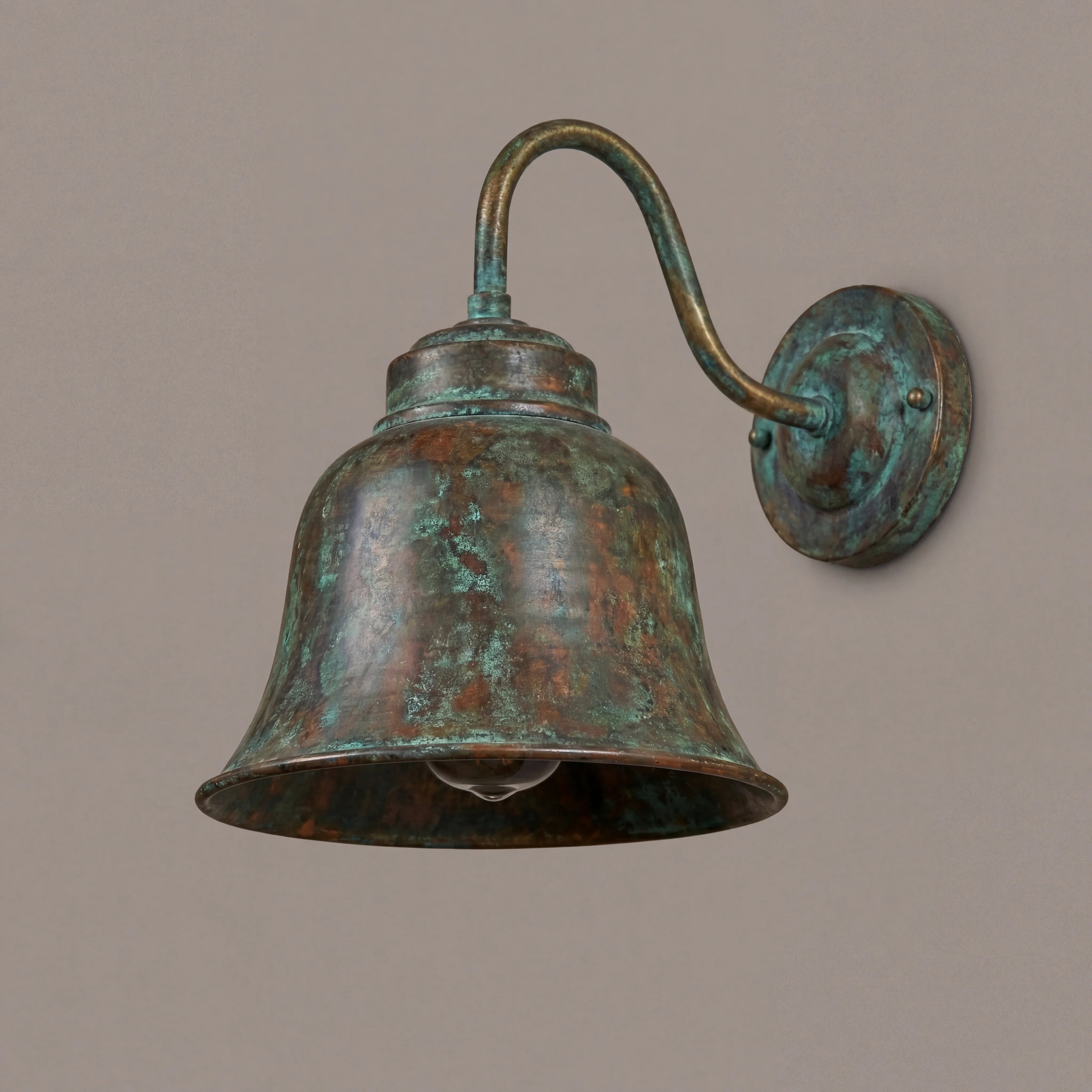 Cloche Antique Copper Lamp Wall Sconce