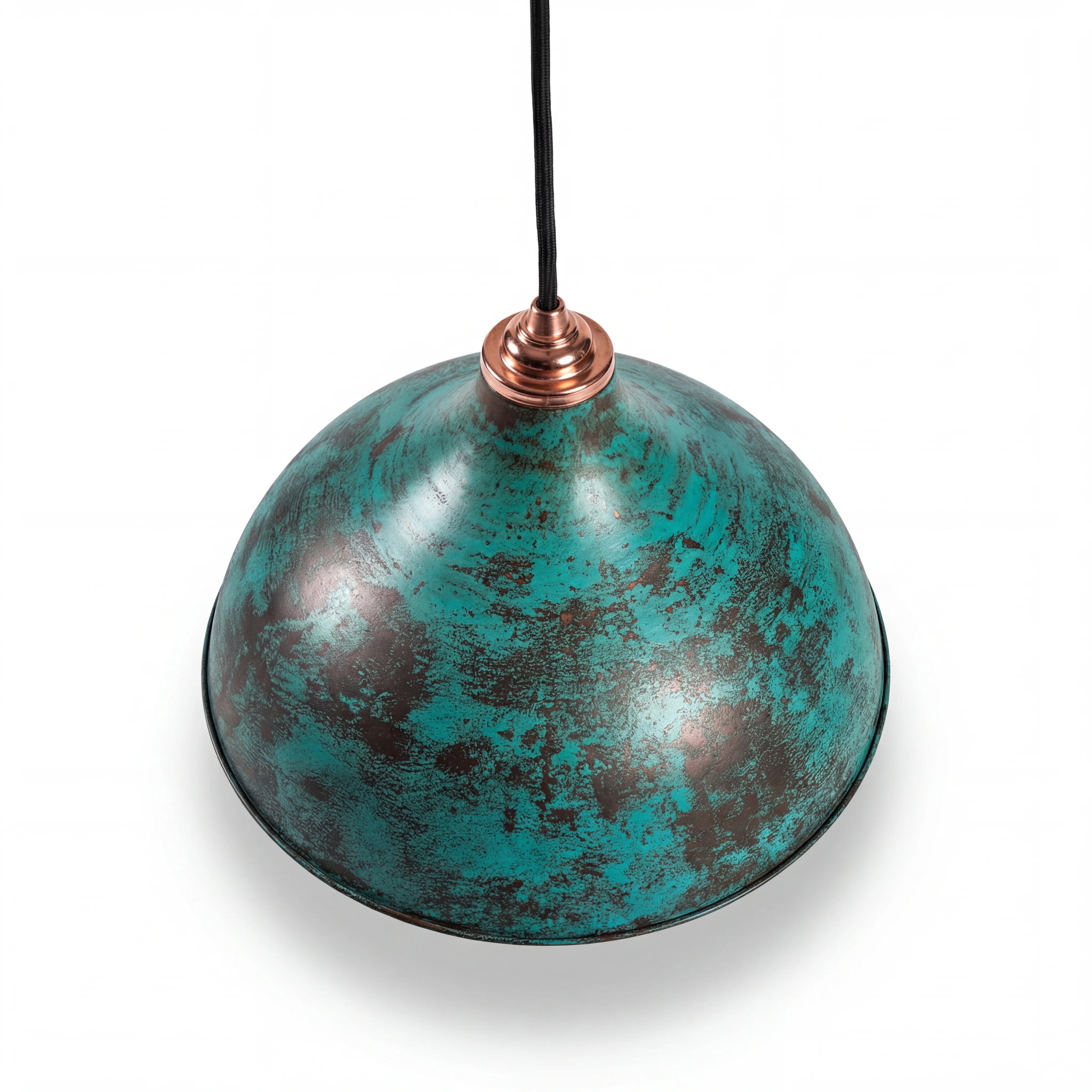 Teal Antique Copper Pendant Lamp