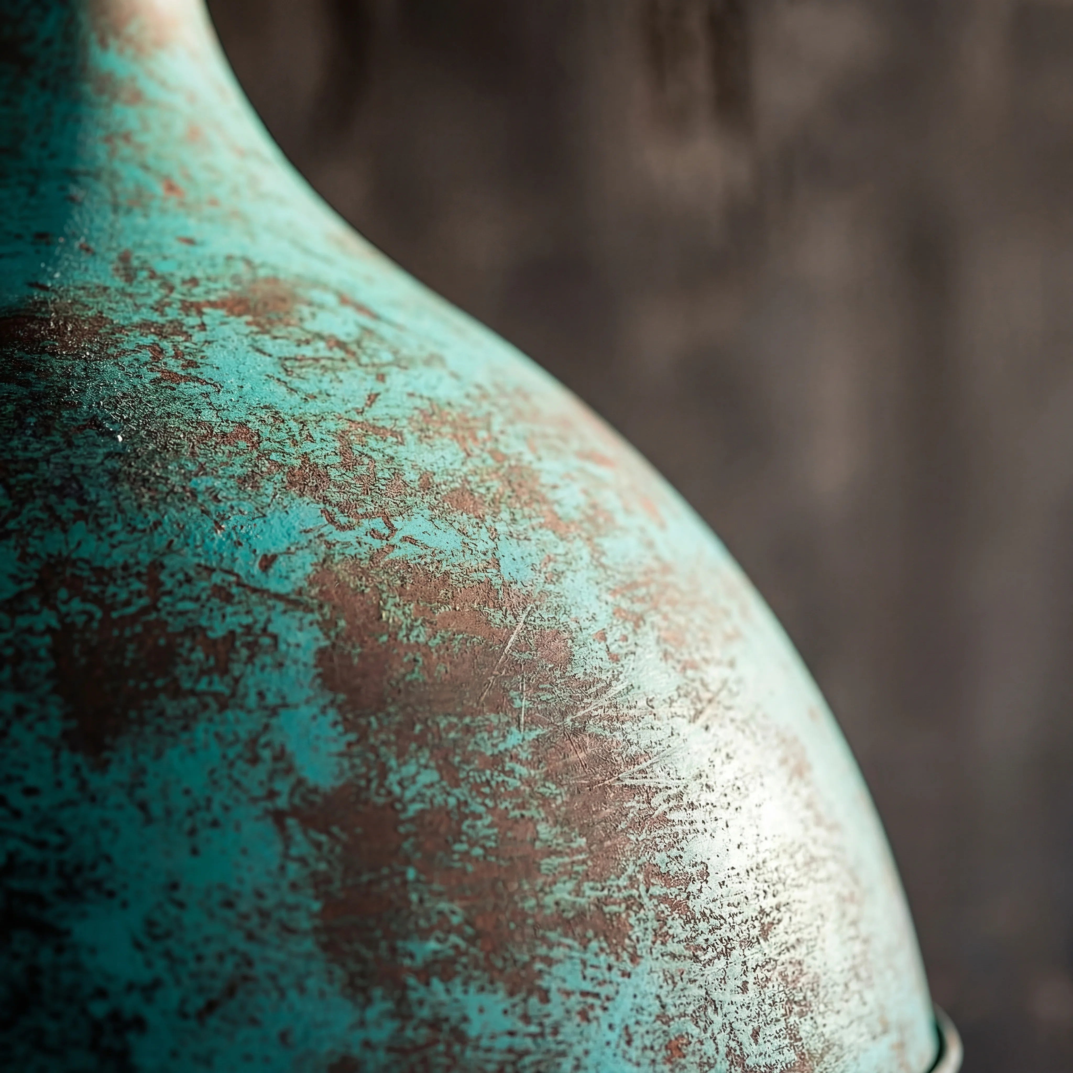 Teal Antique Copper Pendant Lamp