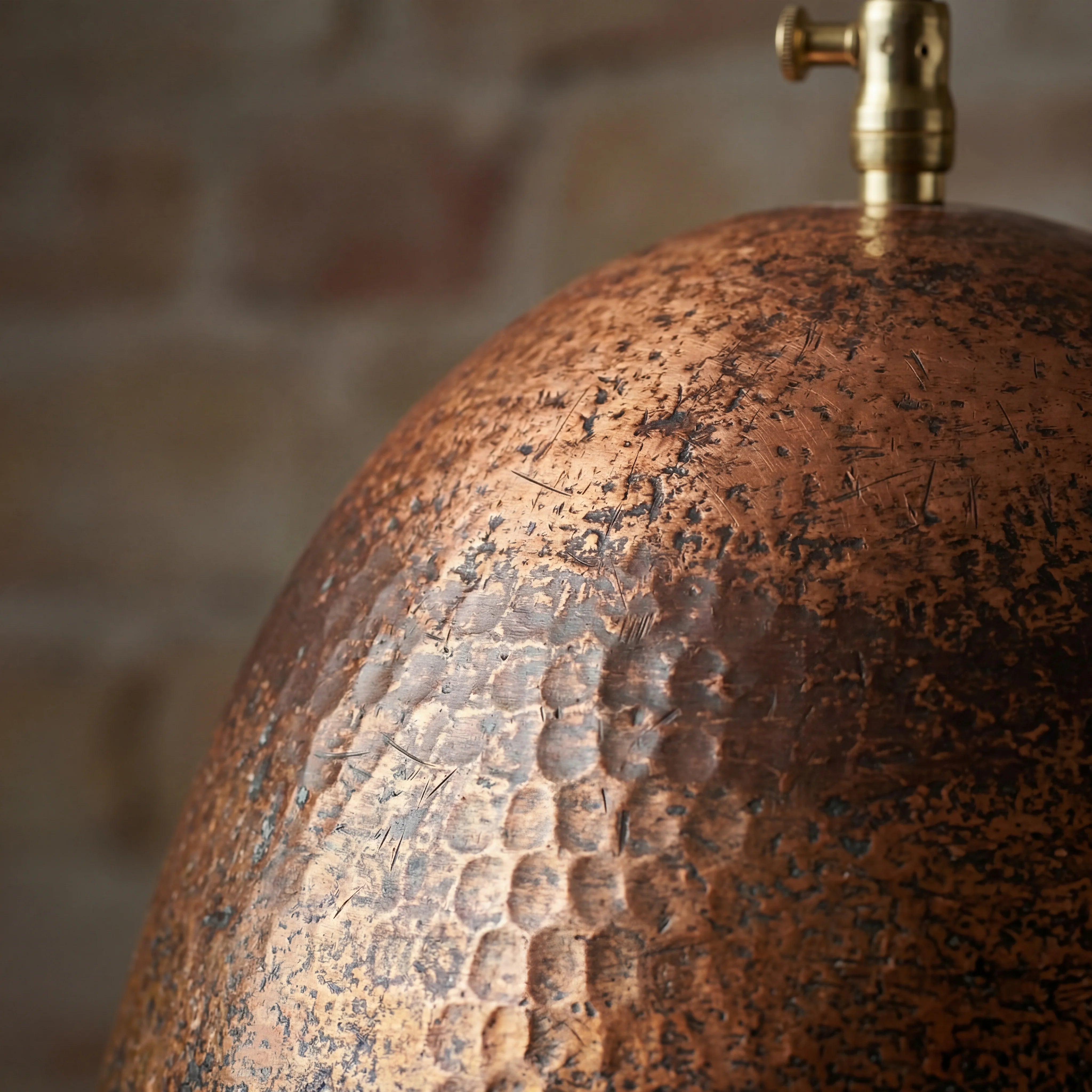 Nox Antique Hammered Copper Pendant Lamp