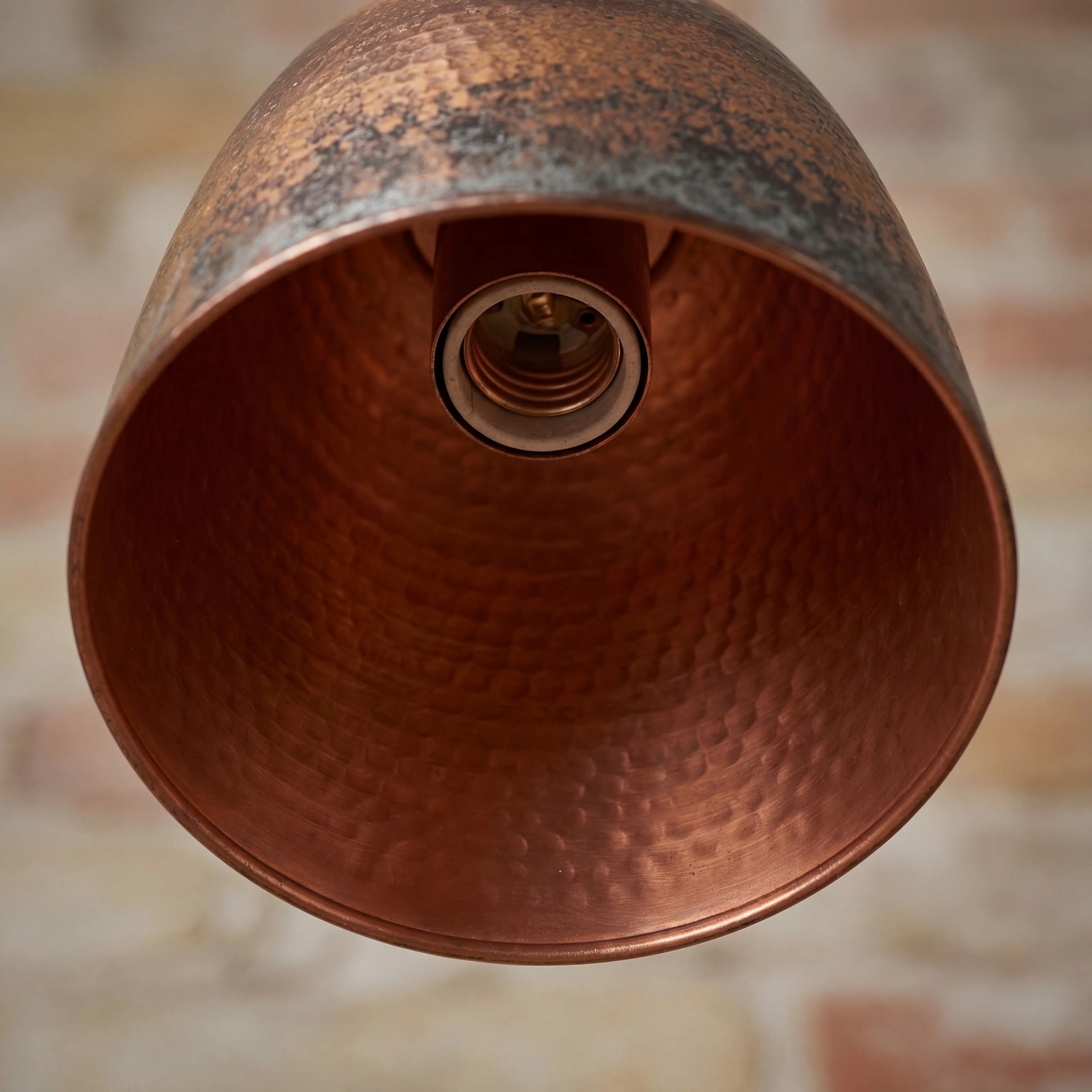 Nox Antique Hammered Copper Pendant Lamp