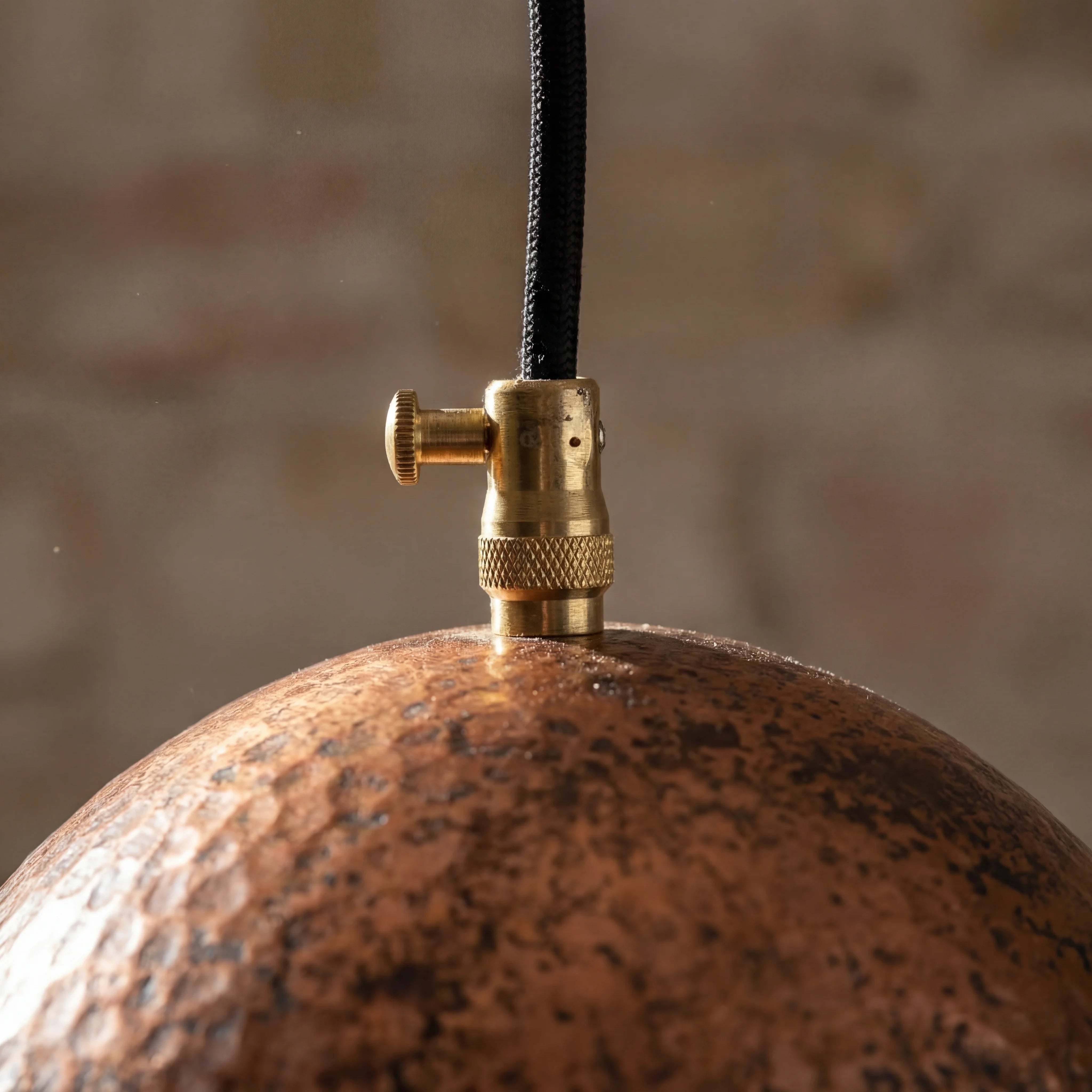 Nox Antique Hammered Copper Pendant Lamp