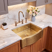 Regent Bow Front Brass Apron Sink