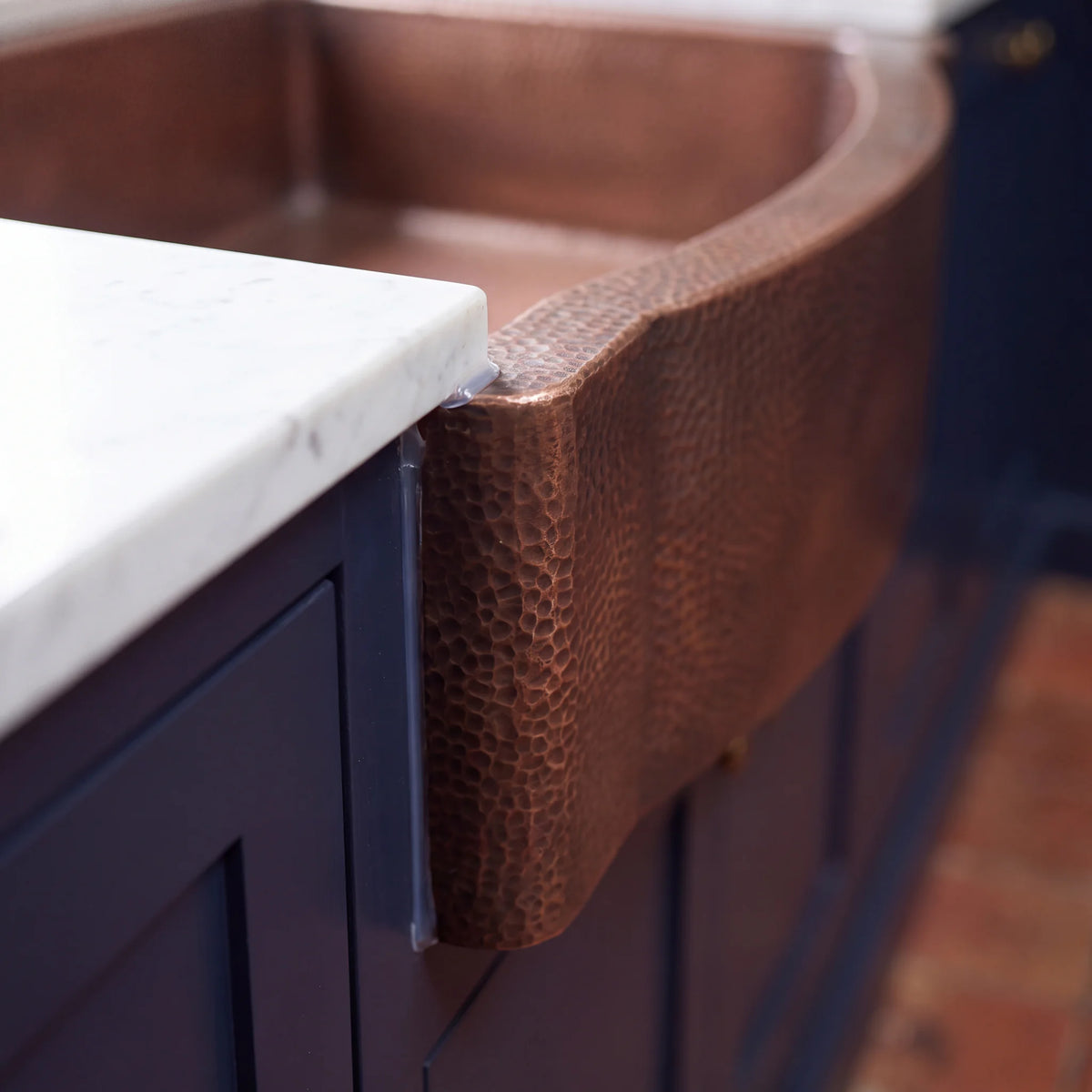 Regent Bow Front Copper Apron Sink