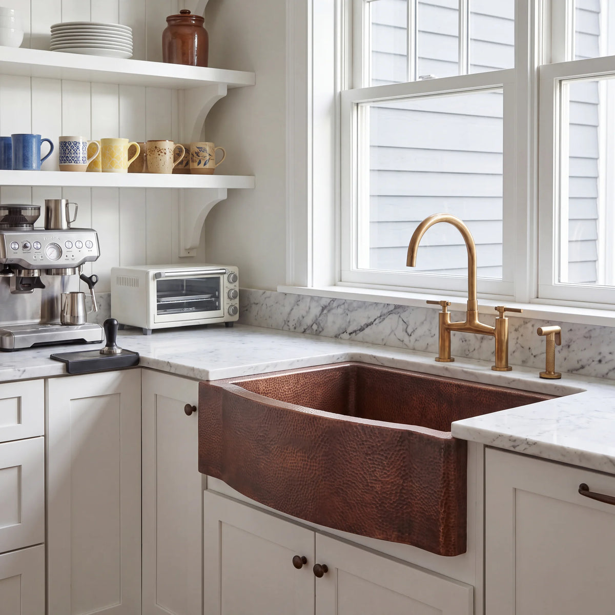 Regent Bow Front Copper Apron Sink