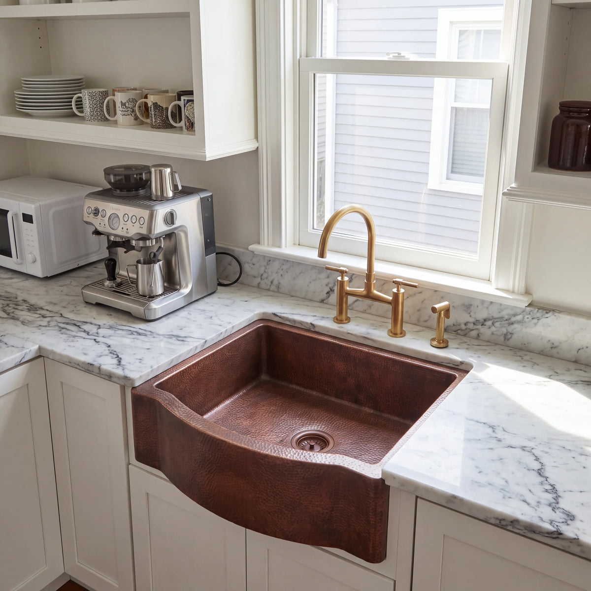 Regent Bow Front Copper Apron Sink