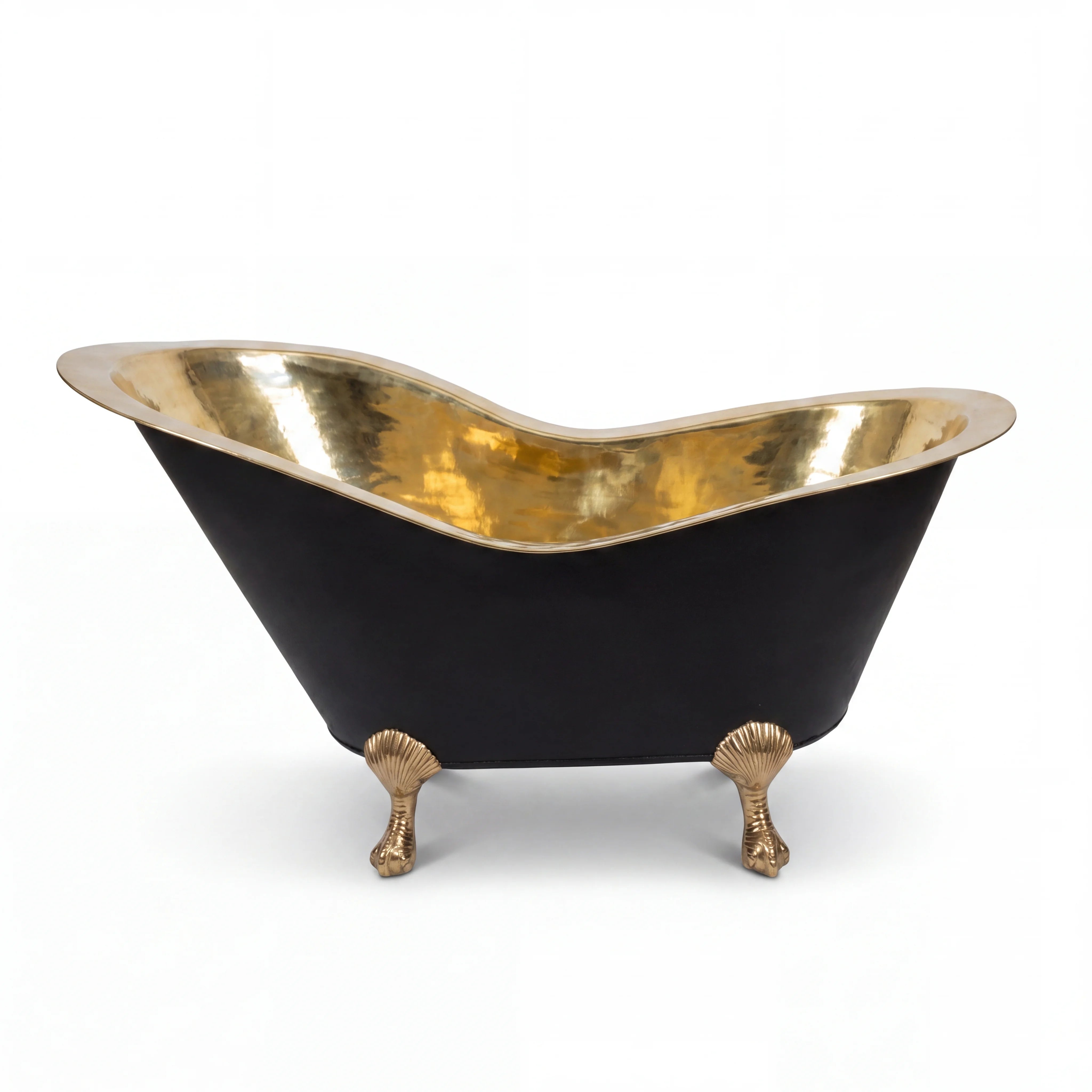 Bañera de garra con grifo monomando de latón