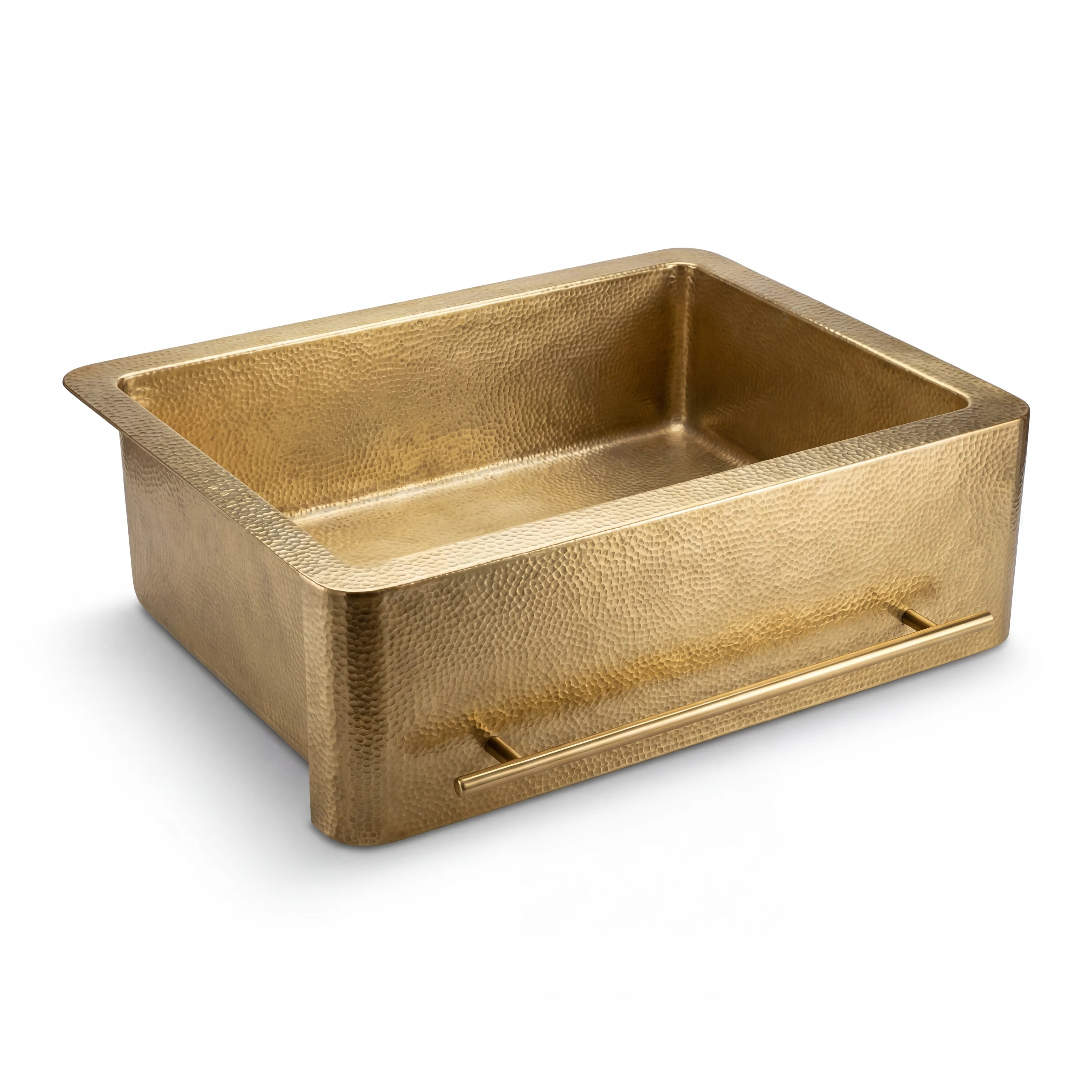 Brass Farmhouse Kitchen Sink with Towel Bar