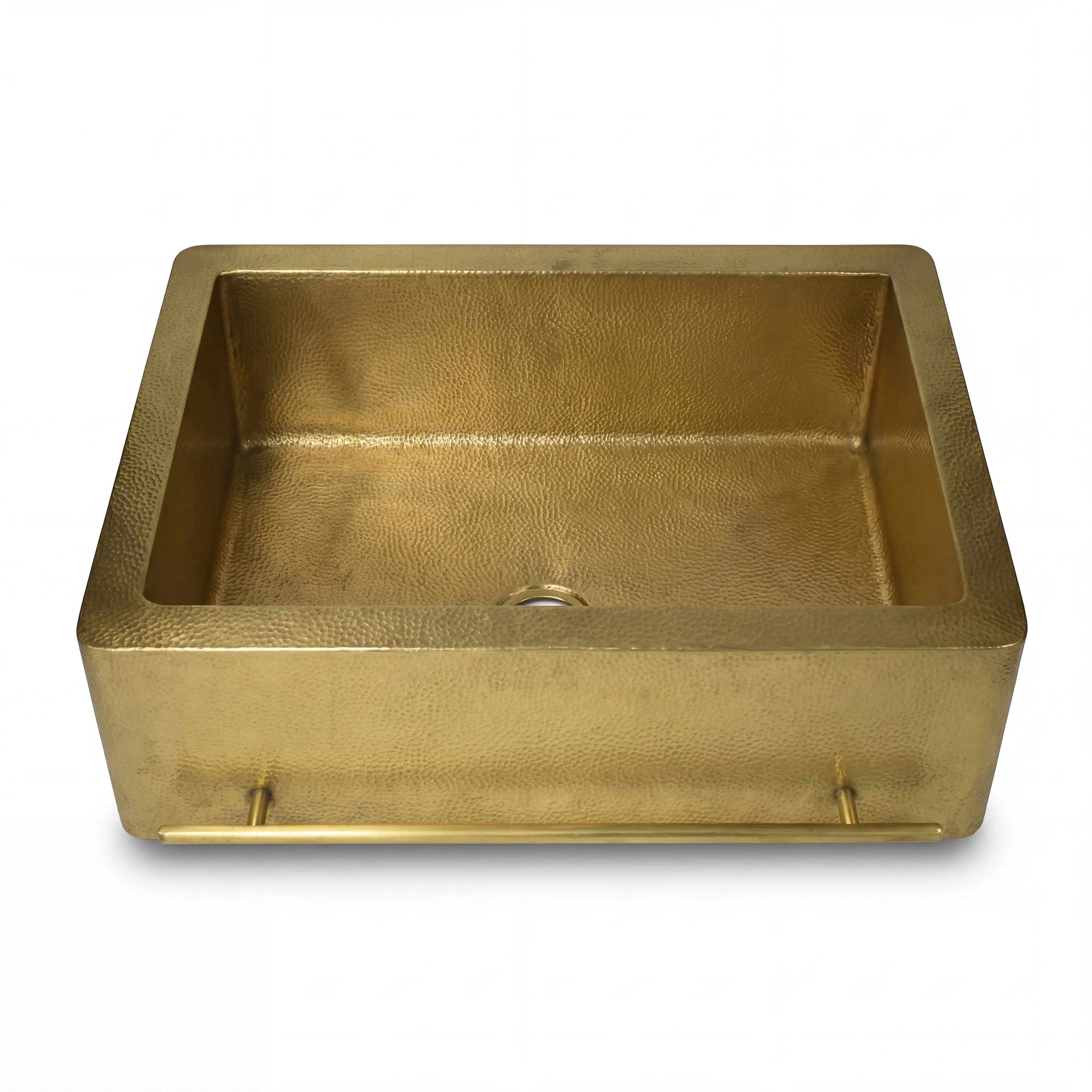 Brass Farmhouse Kitchen Sink with Towel Bar