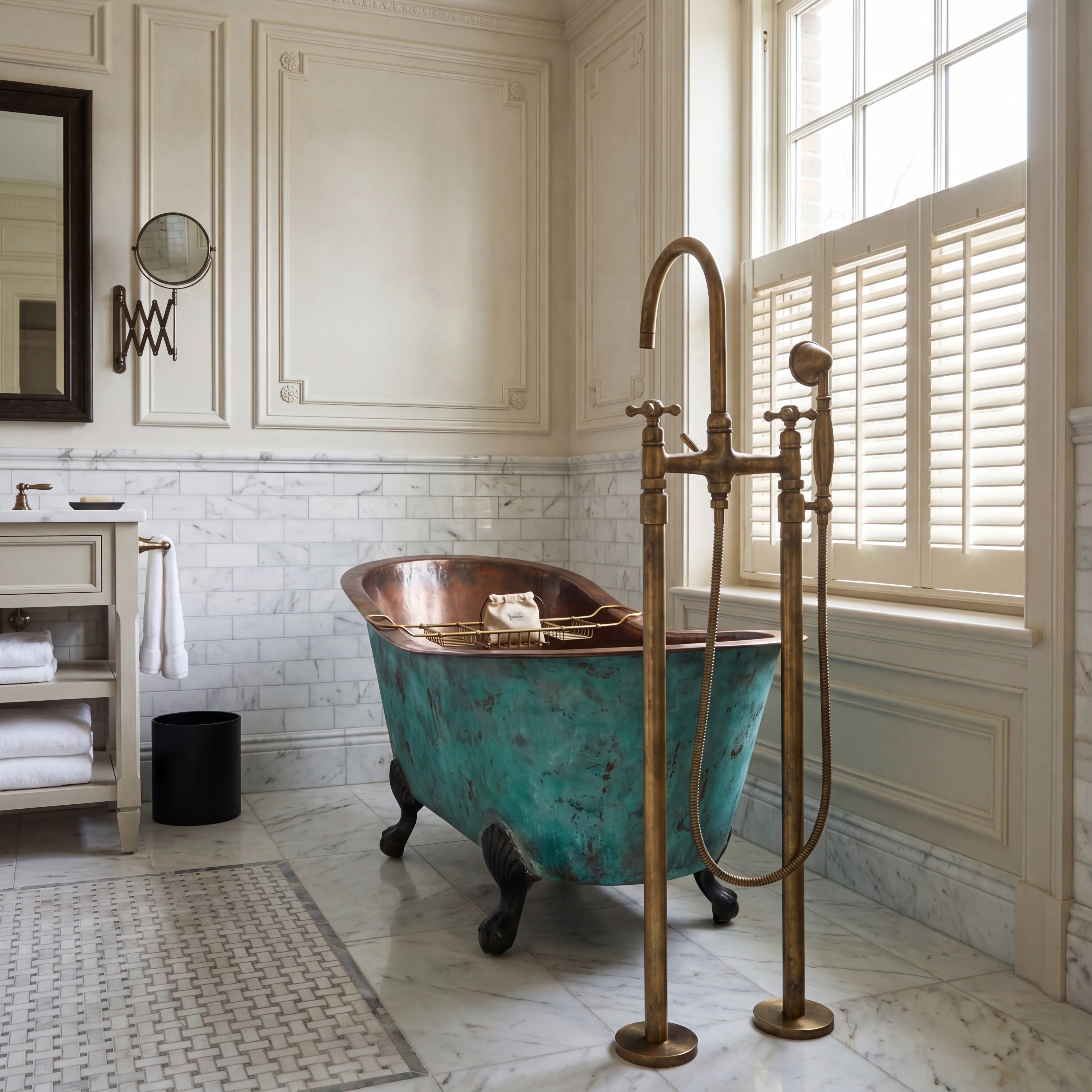 Fino Brass Floor Mounted Tub Filler