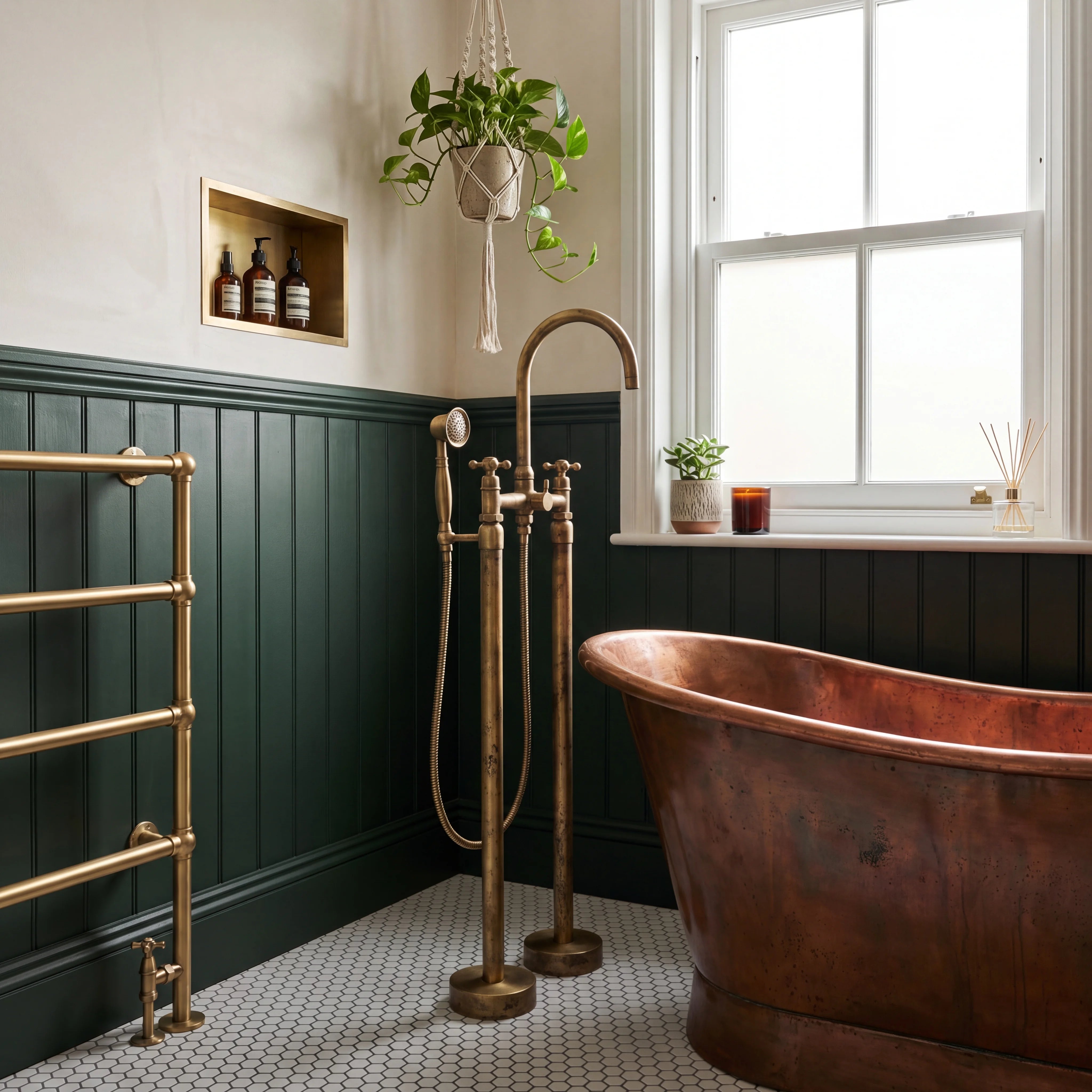 Grifo de bañera de suelo Fino Brass