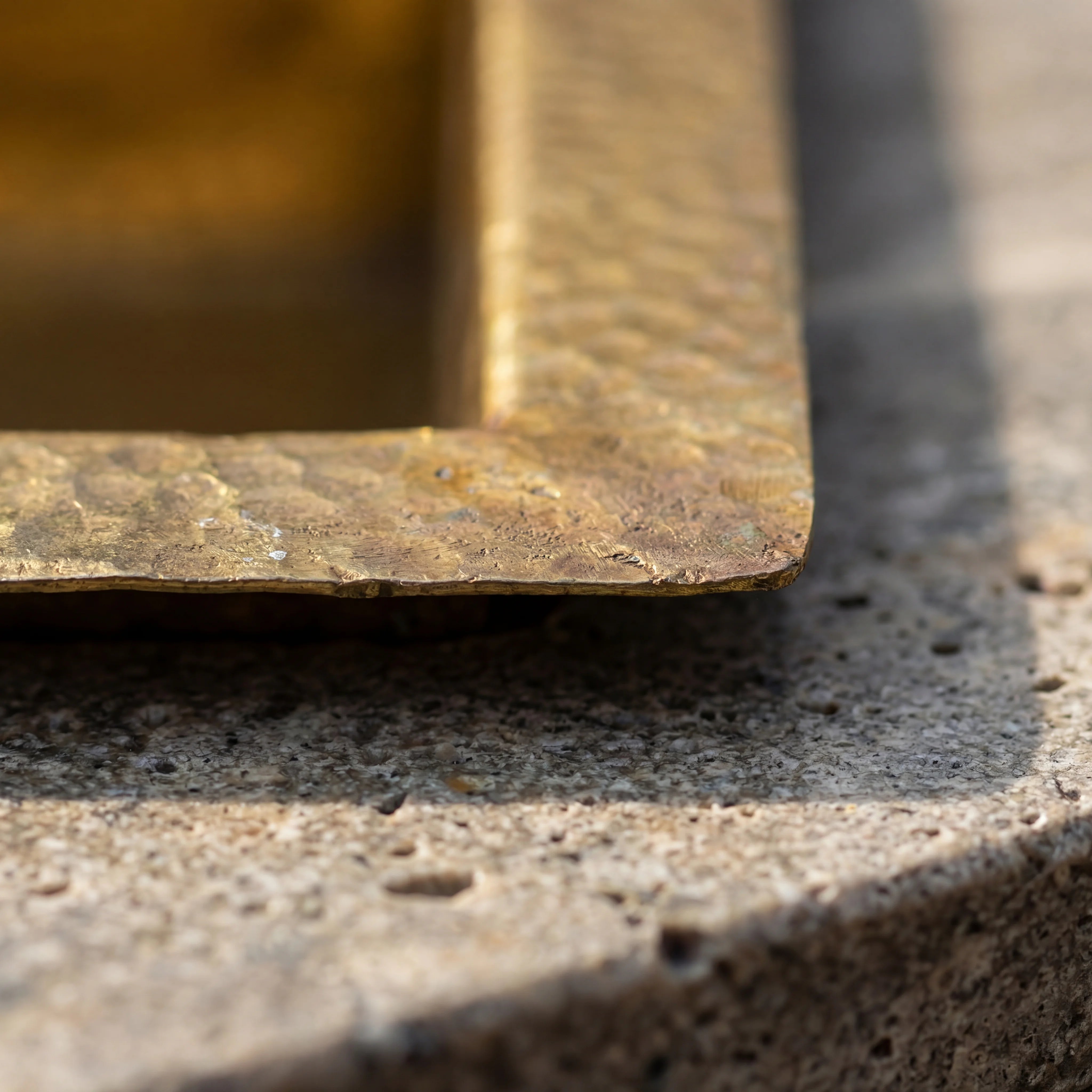 Fully Hammered Brass Kitchen Sink Undermount