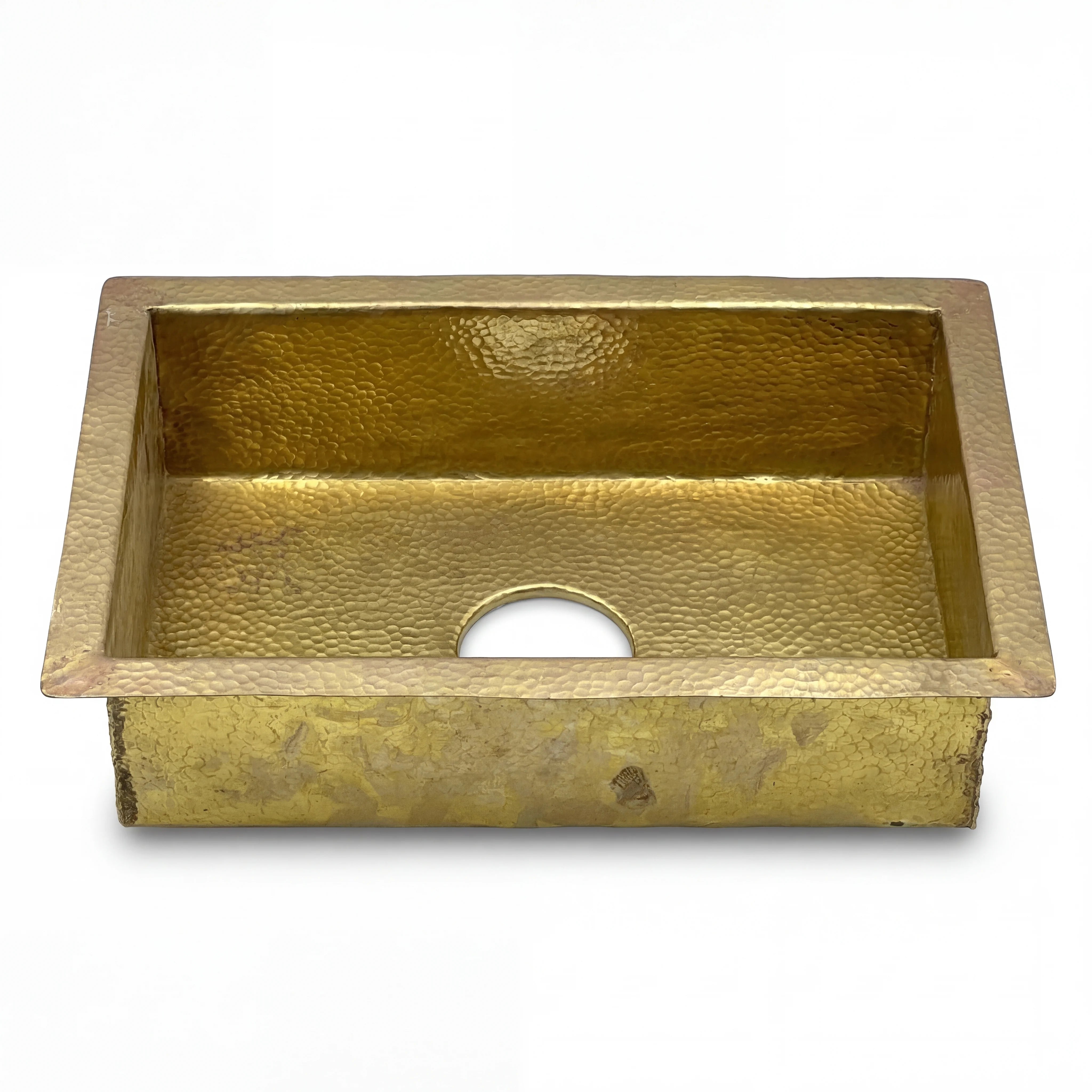 Fully Hammered Brass Kitchen Sink Undermount