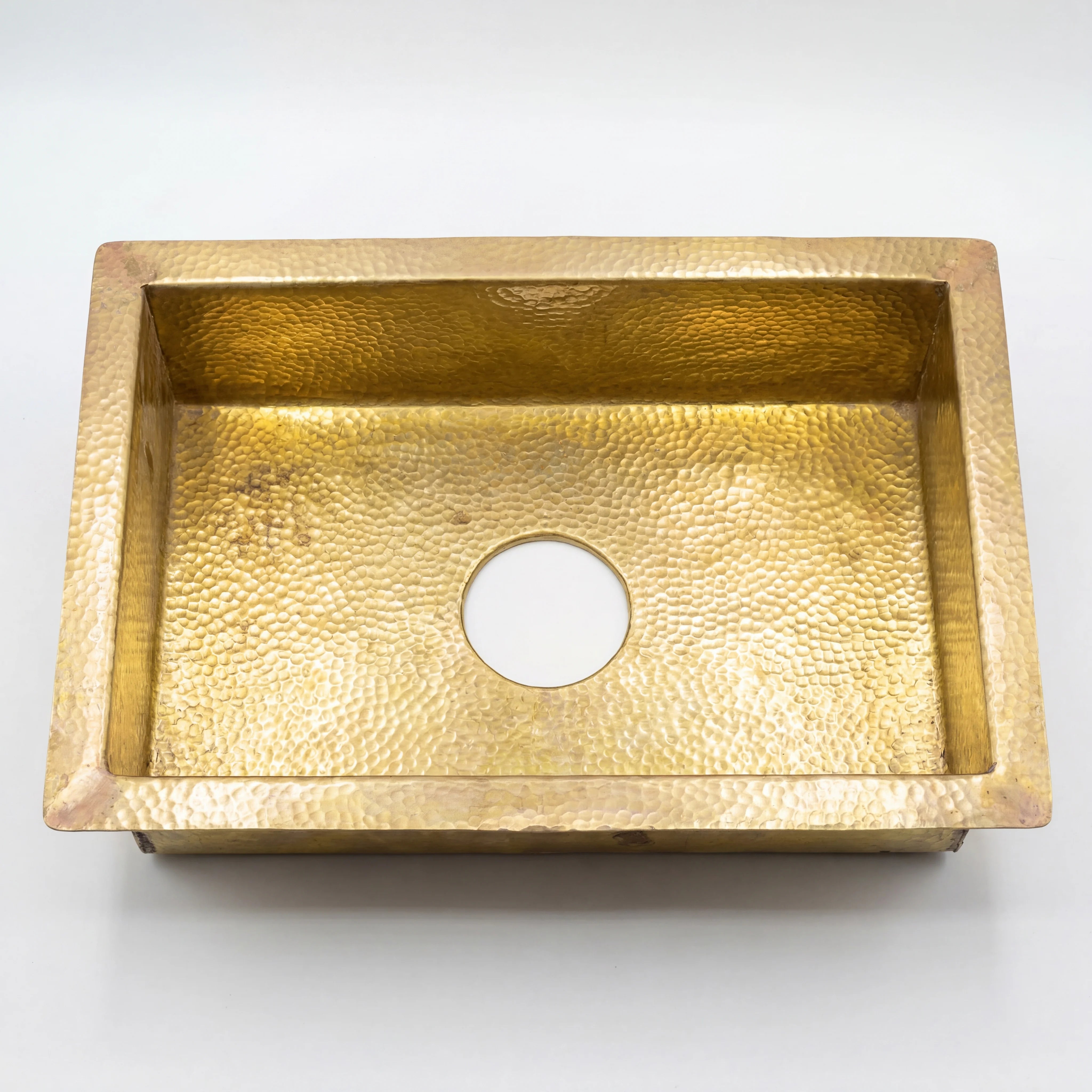 Fully Hammered Brass Kitchen Sink Undermount