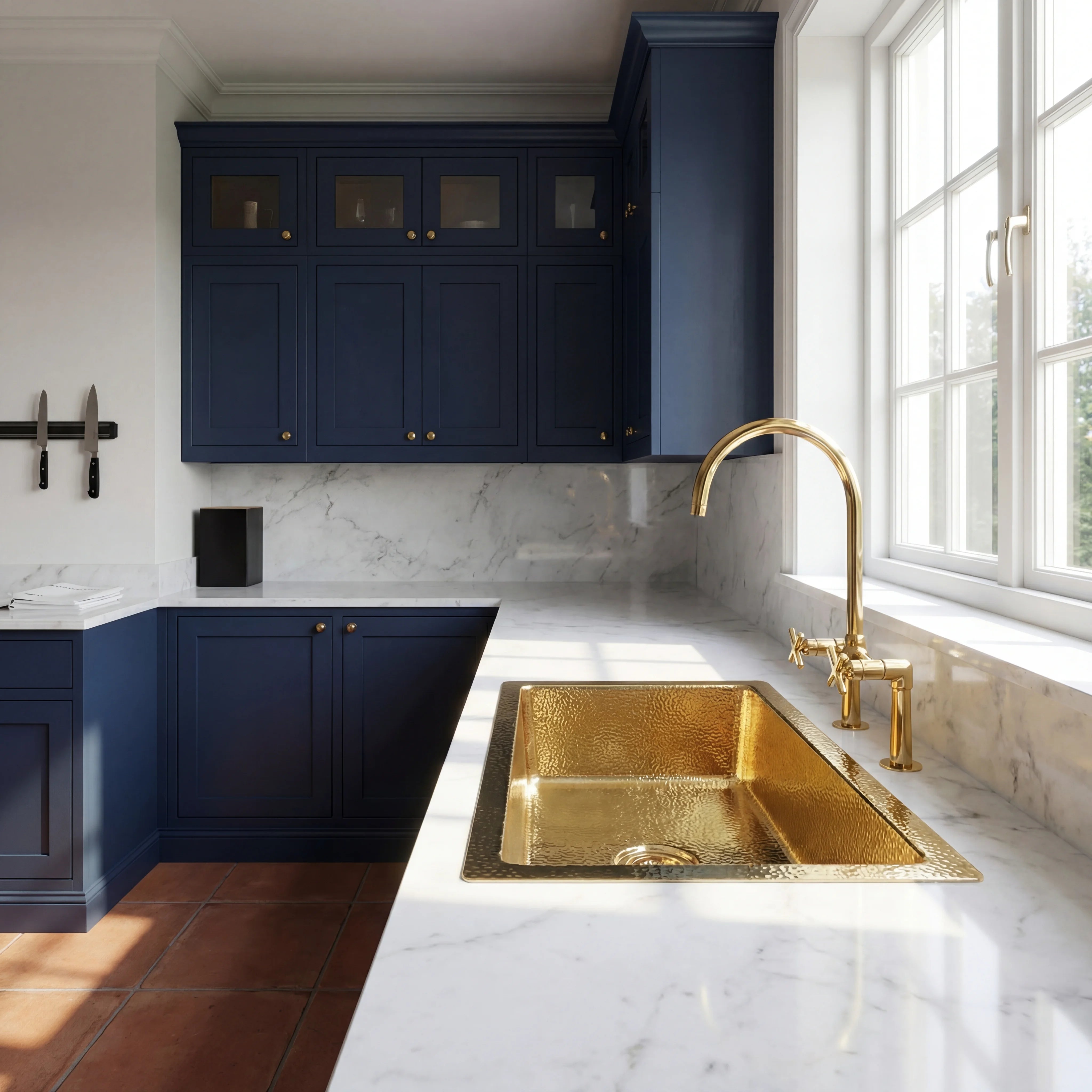 Brass Undermount Kitchen Sink