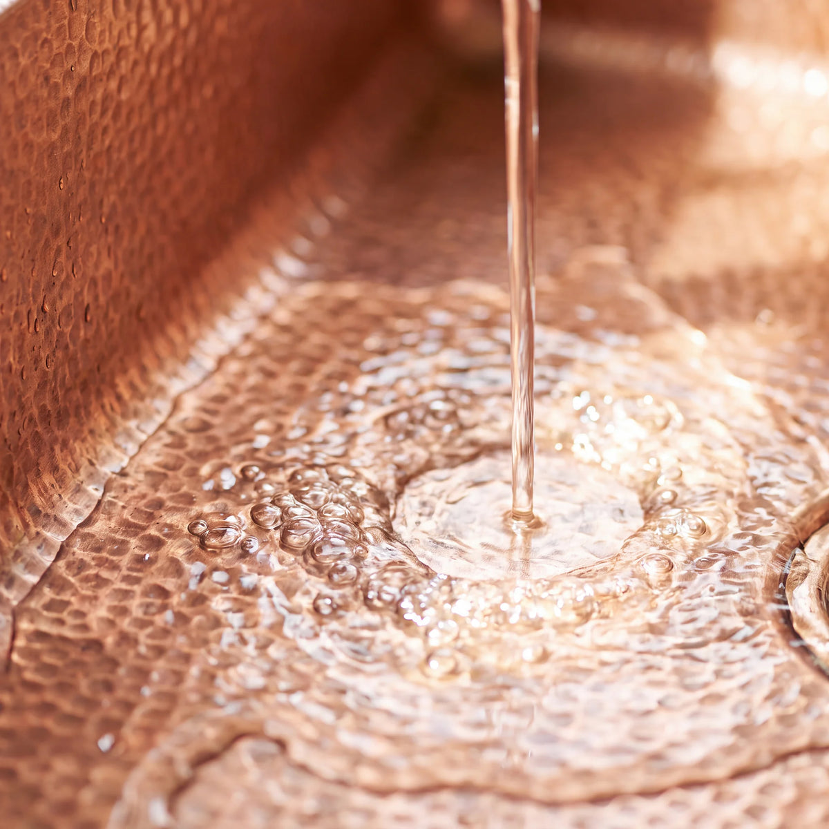 Rosa Copper Apron Sink with Towel Bar