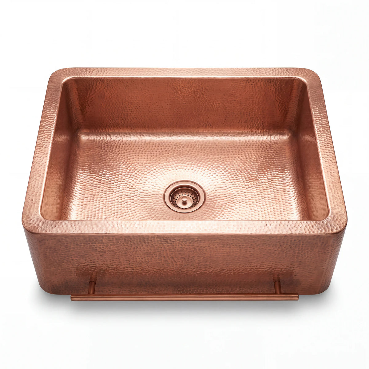 Rosa Copper Apron Sink with Towel Bar