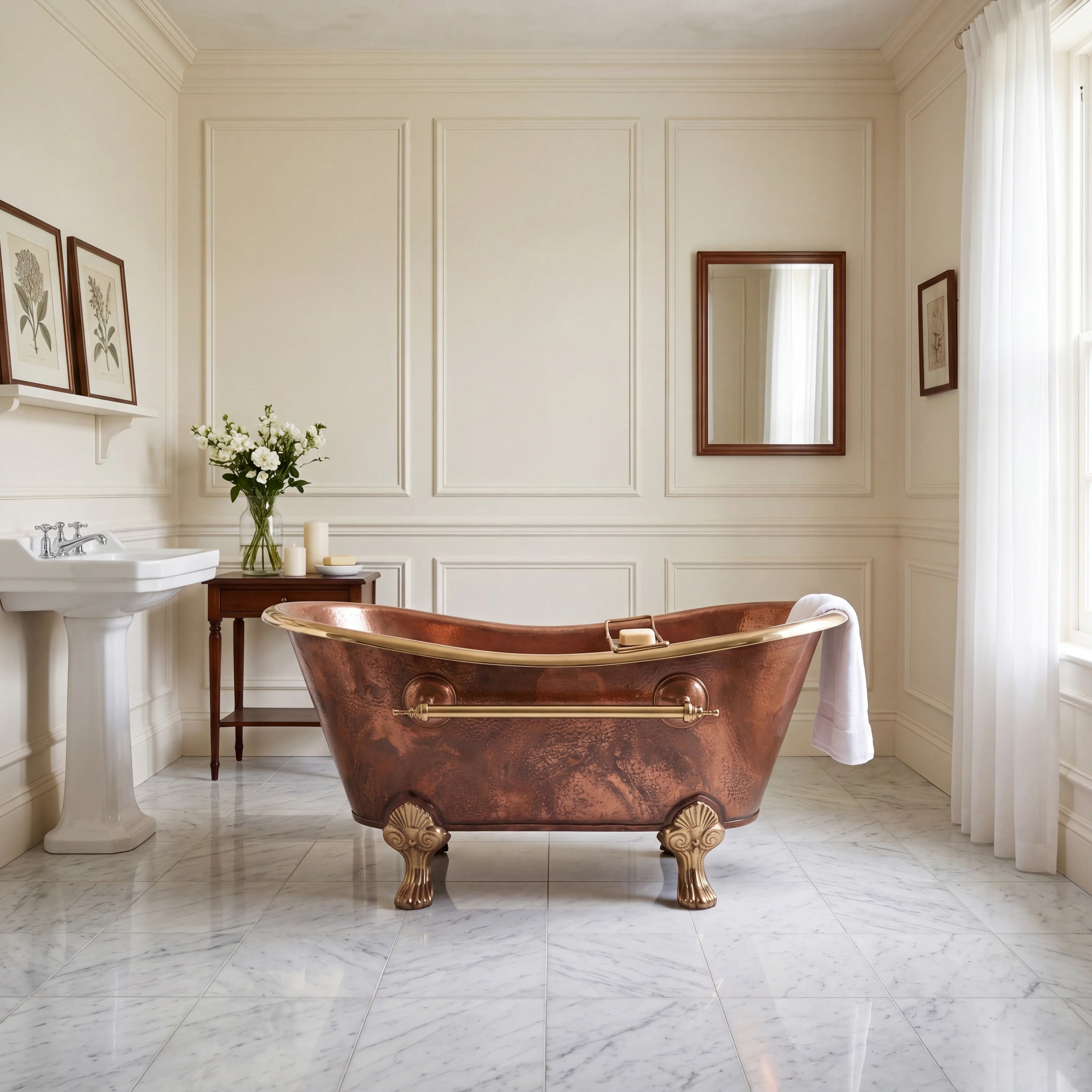 Ignis Copper Clawfoot Bathtub