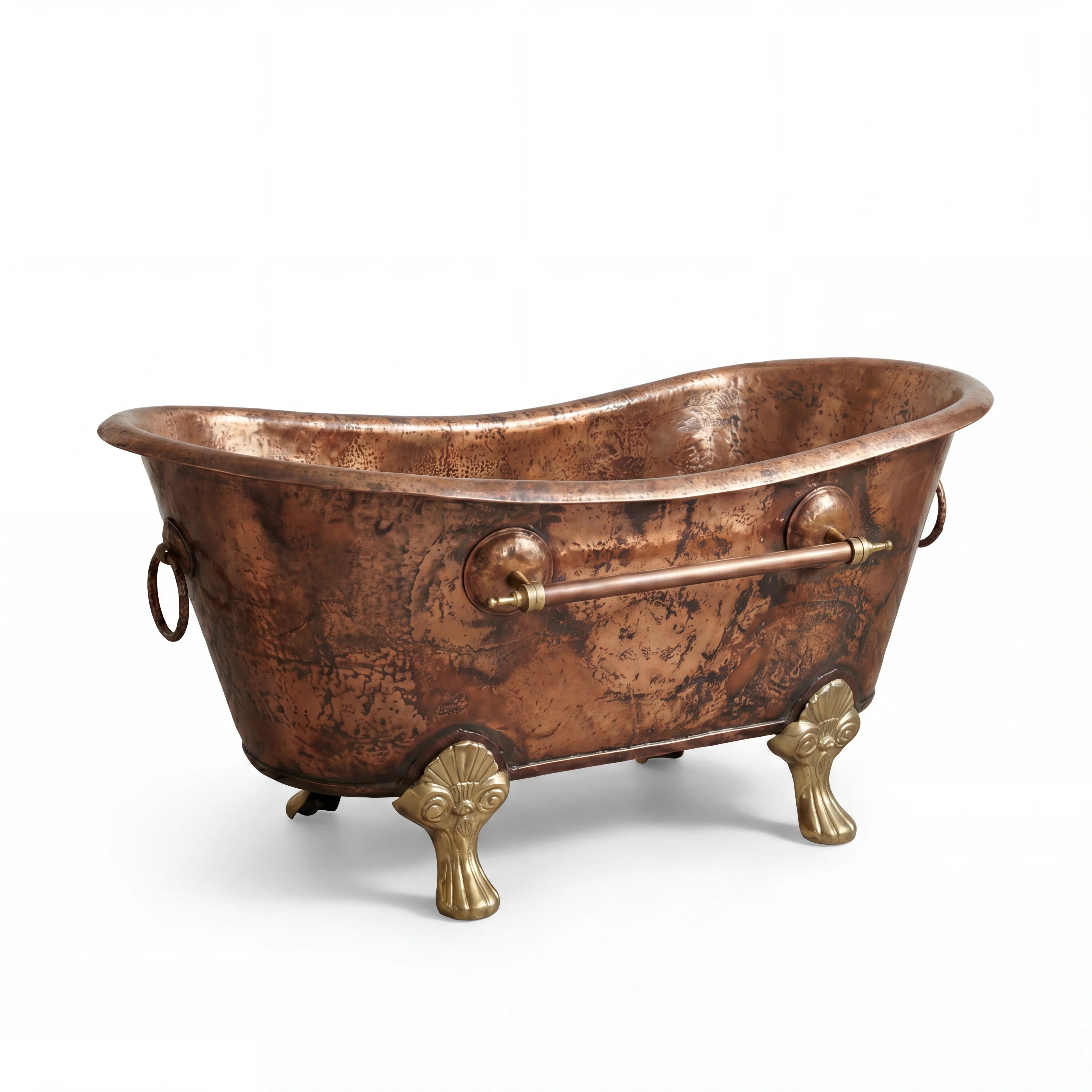 Bañera con patas de cobre