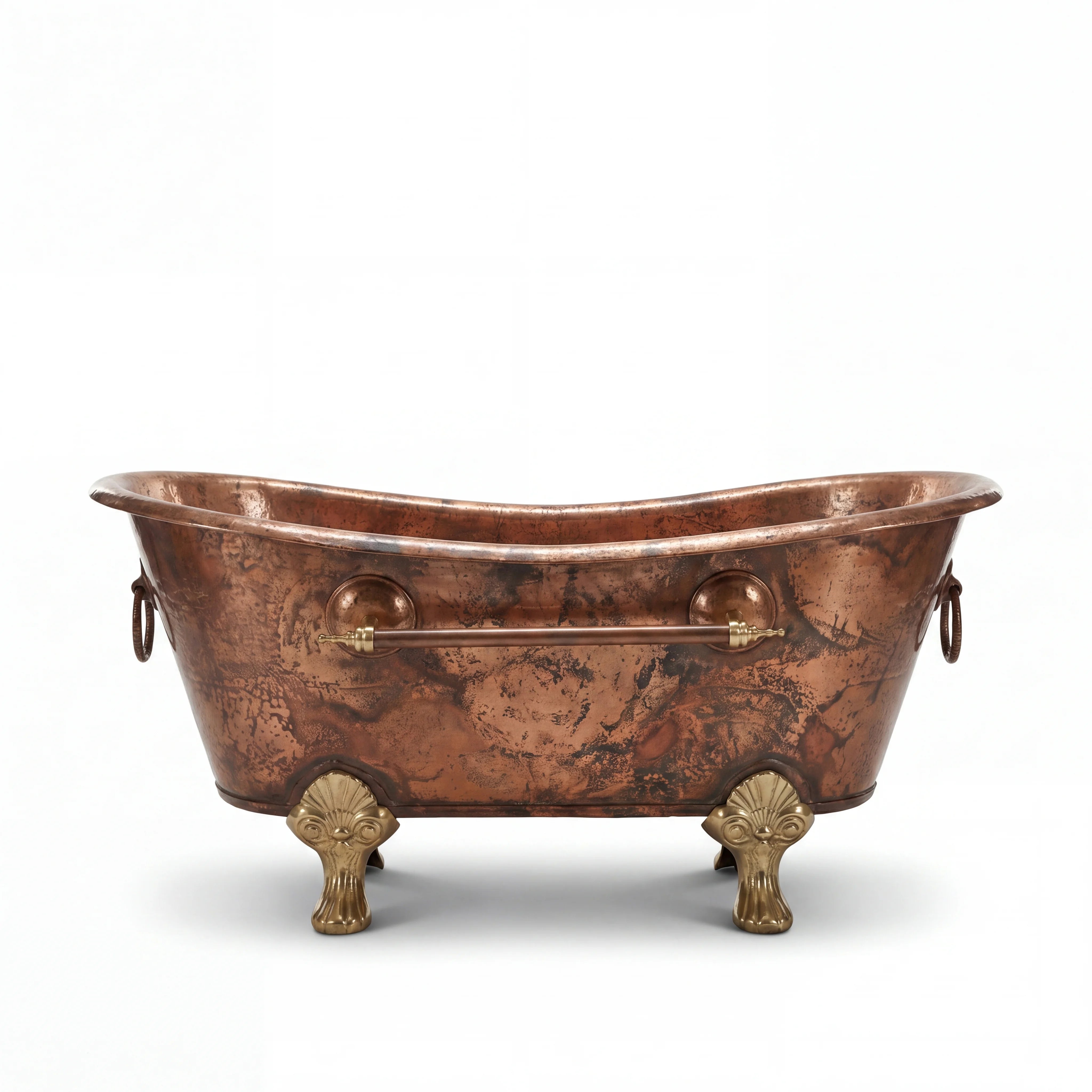 Bañera con patas de cobre