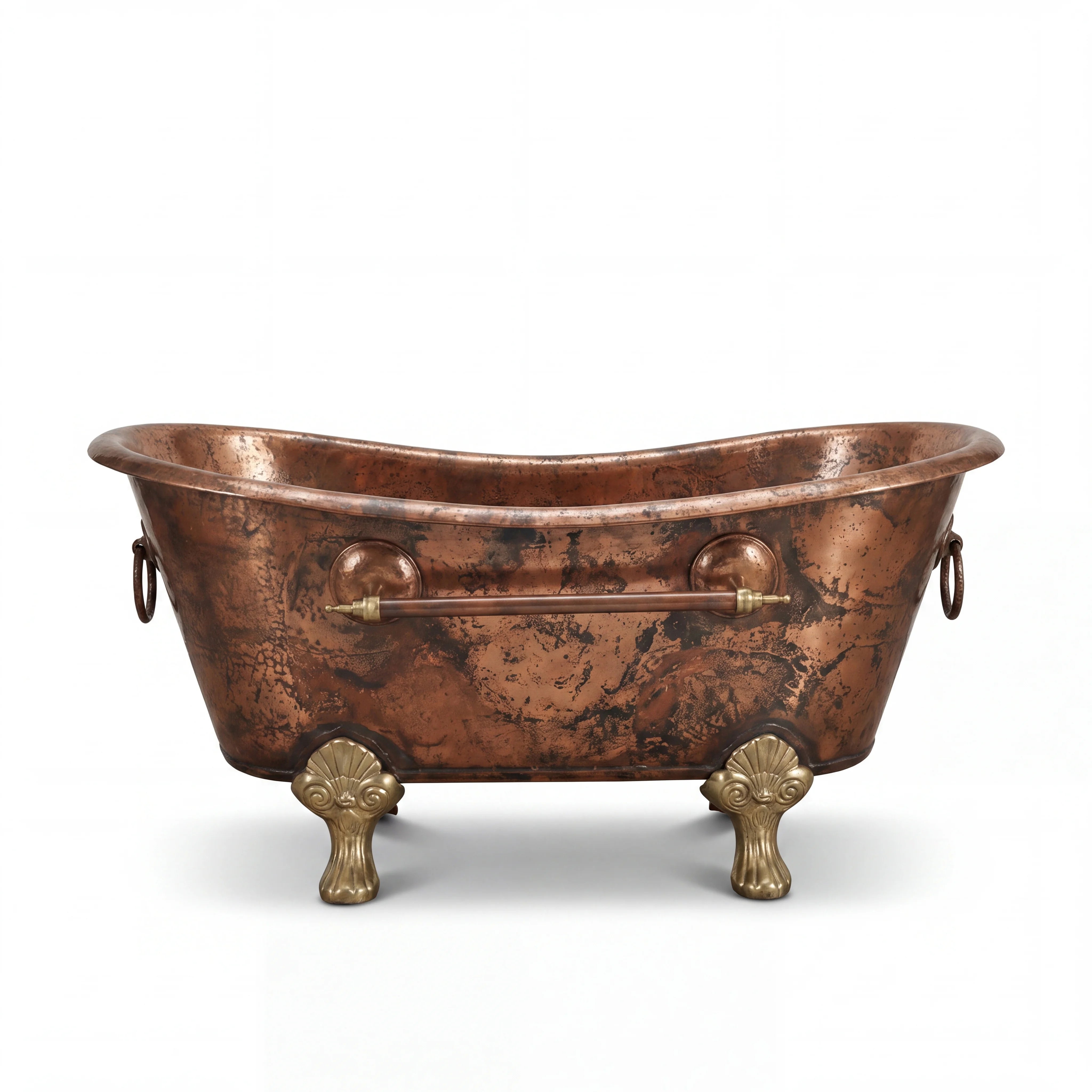 Bañera con patas de cobre
